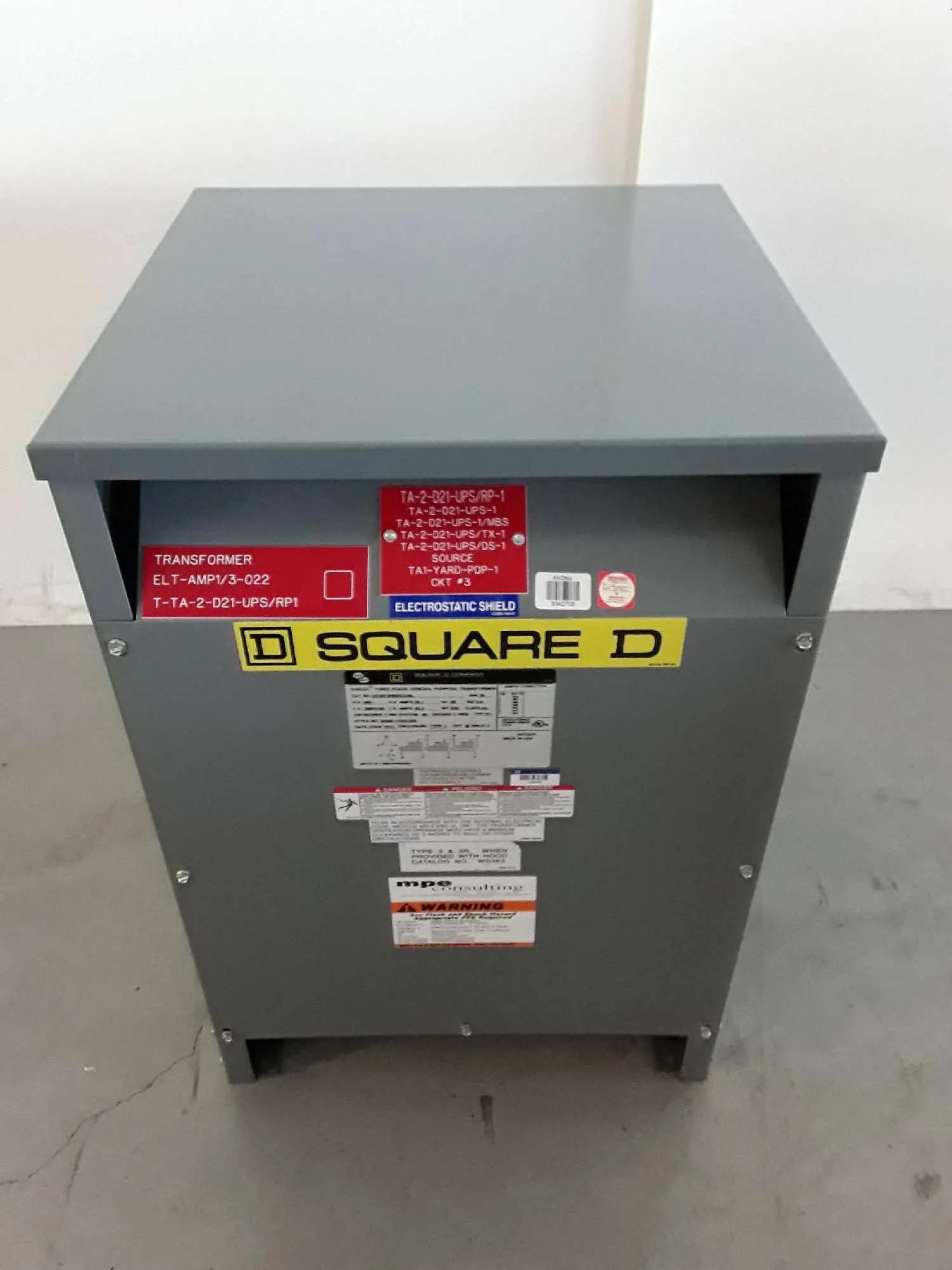 Square D Three Phase Ventilated Energy Efficient K4 Rated Transformer