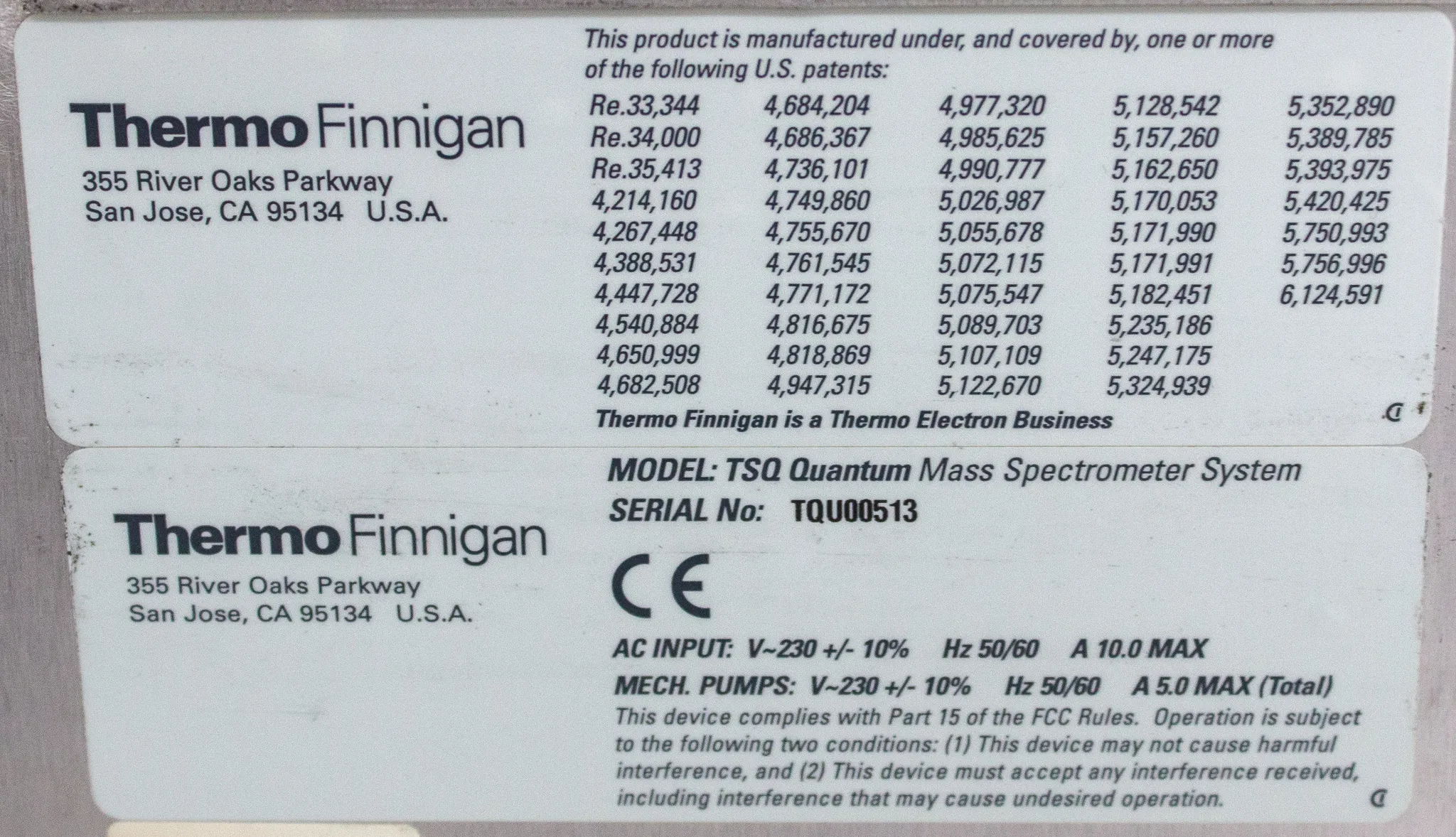 Thermo Finnigan TSQ Quantum Ultra Triple Mass Spectrometer