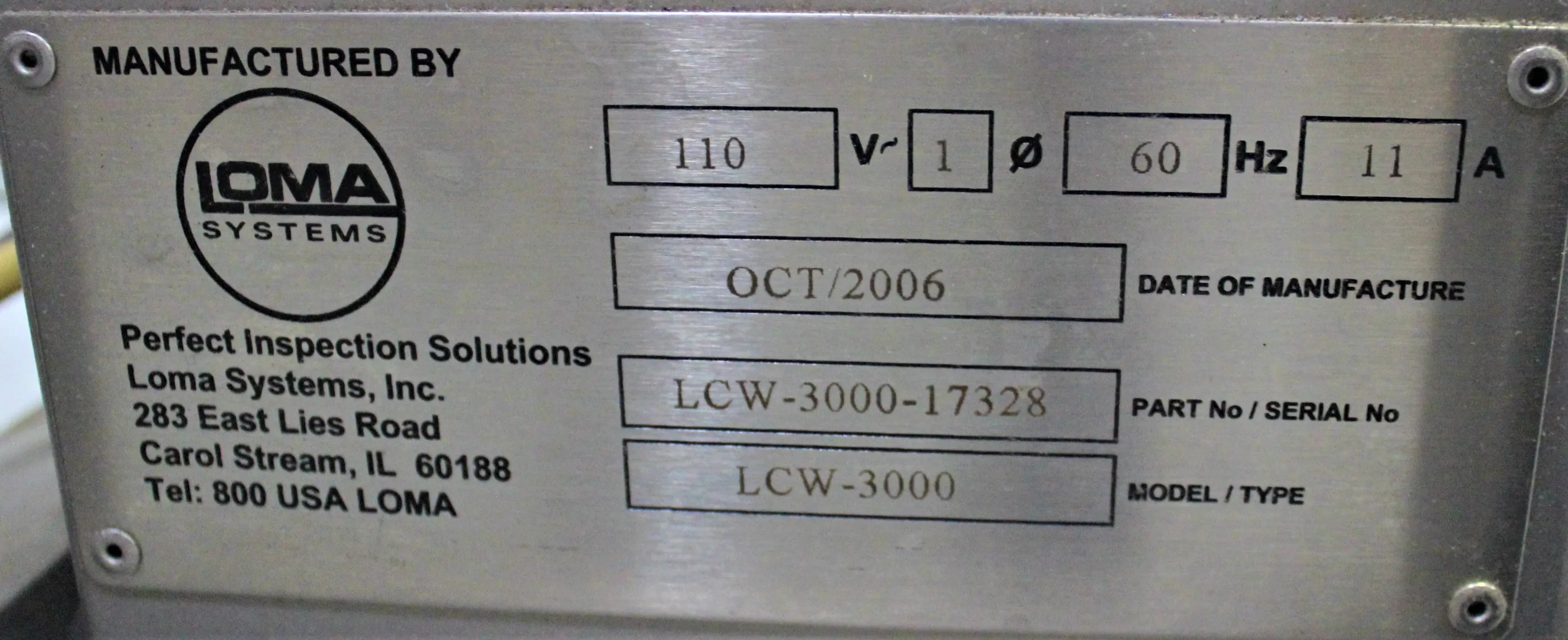 Loma Systems LCW-3000 Checkweigher