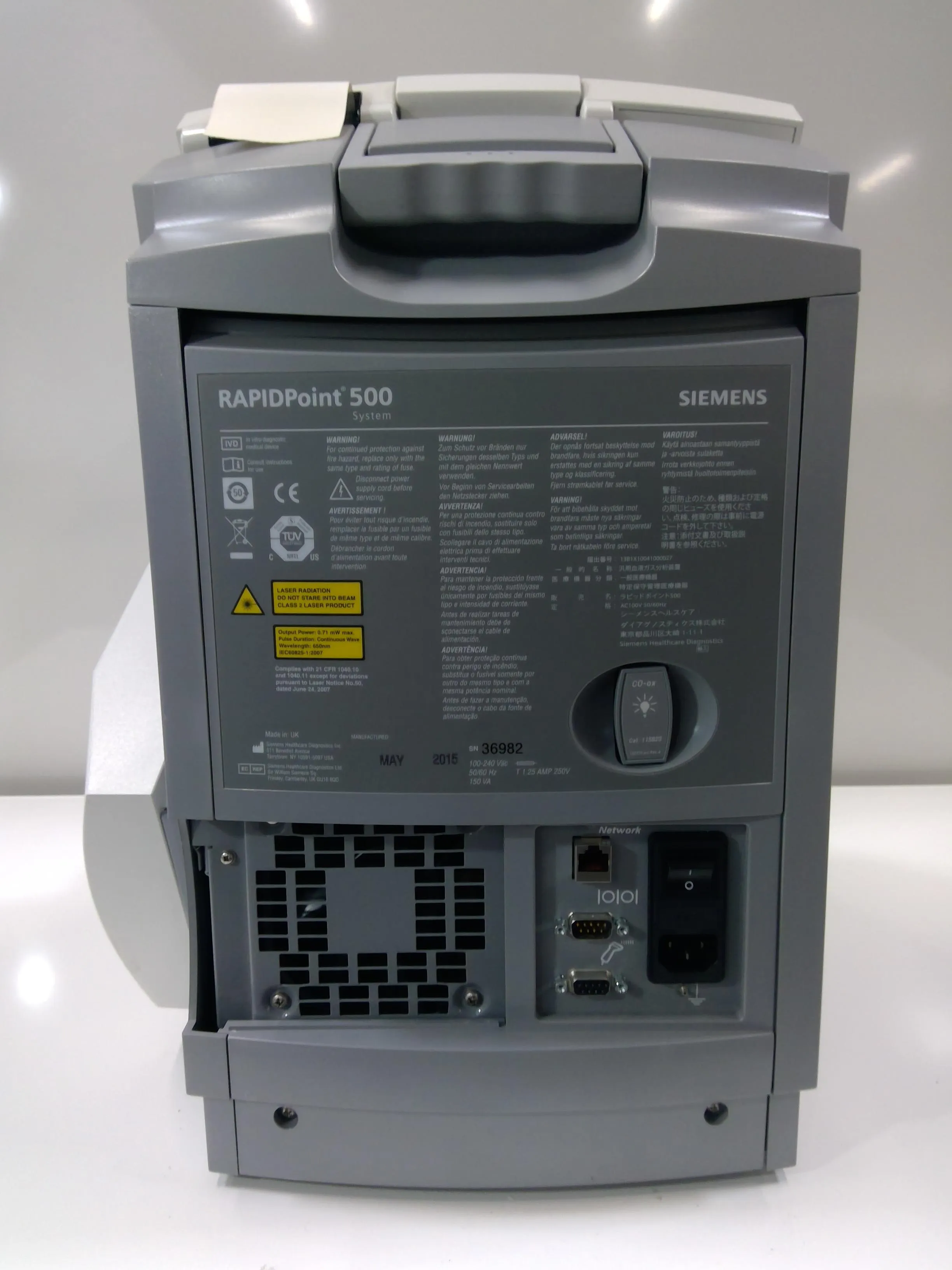 Siemens RAPIDPoint 500 System Blood Analyzer - Used