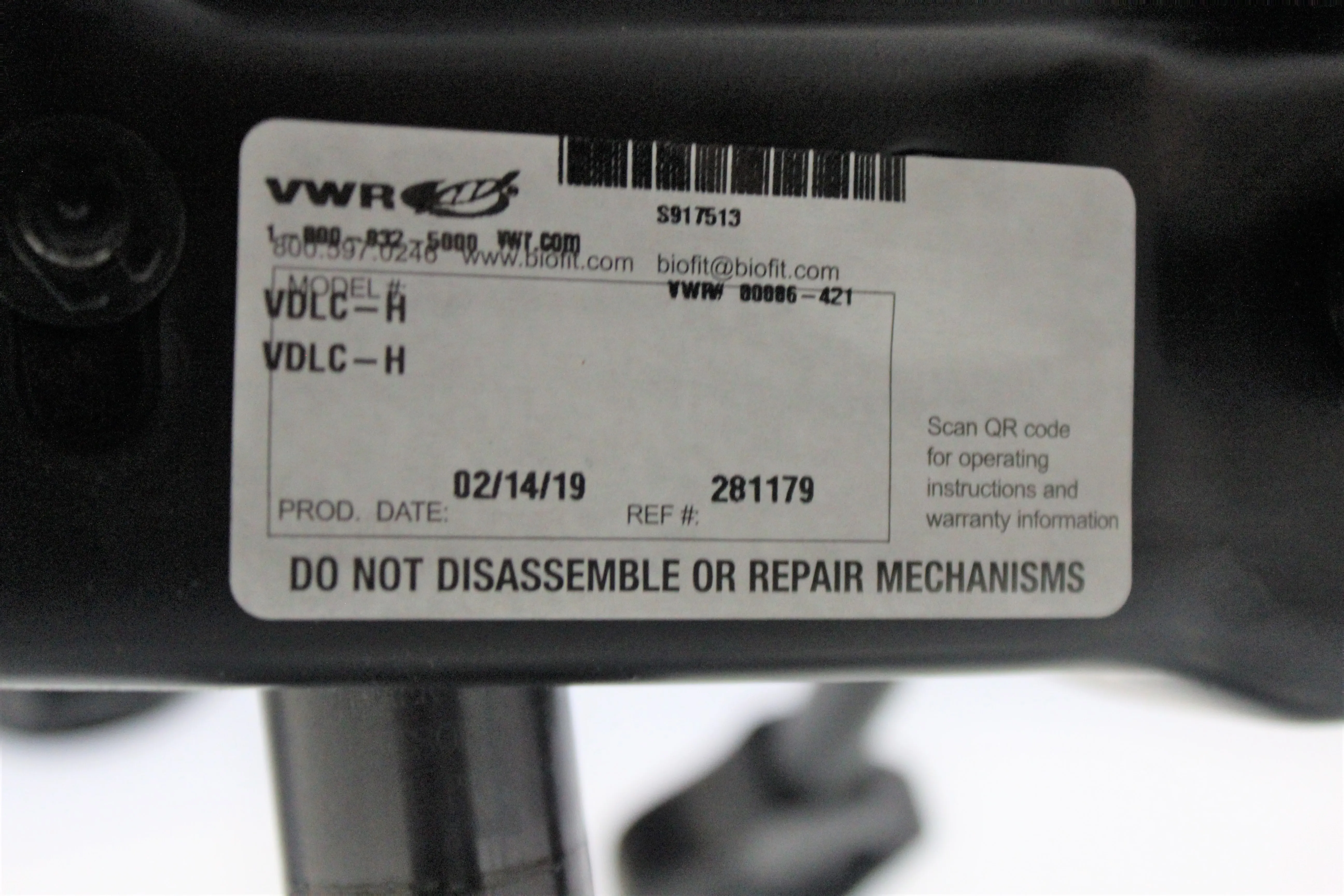 VWR VDLC-H Lab Chair with Pneumatic Adjustment