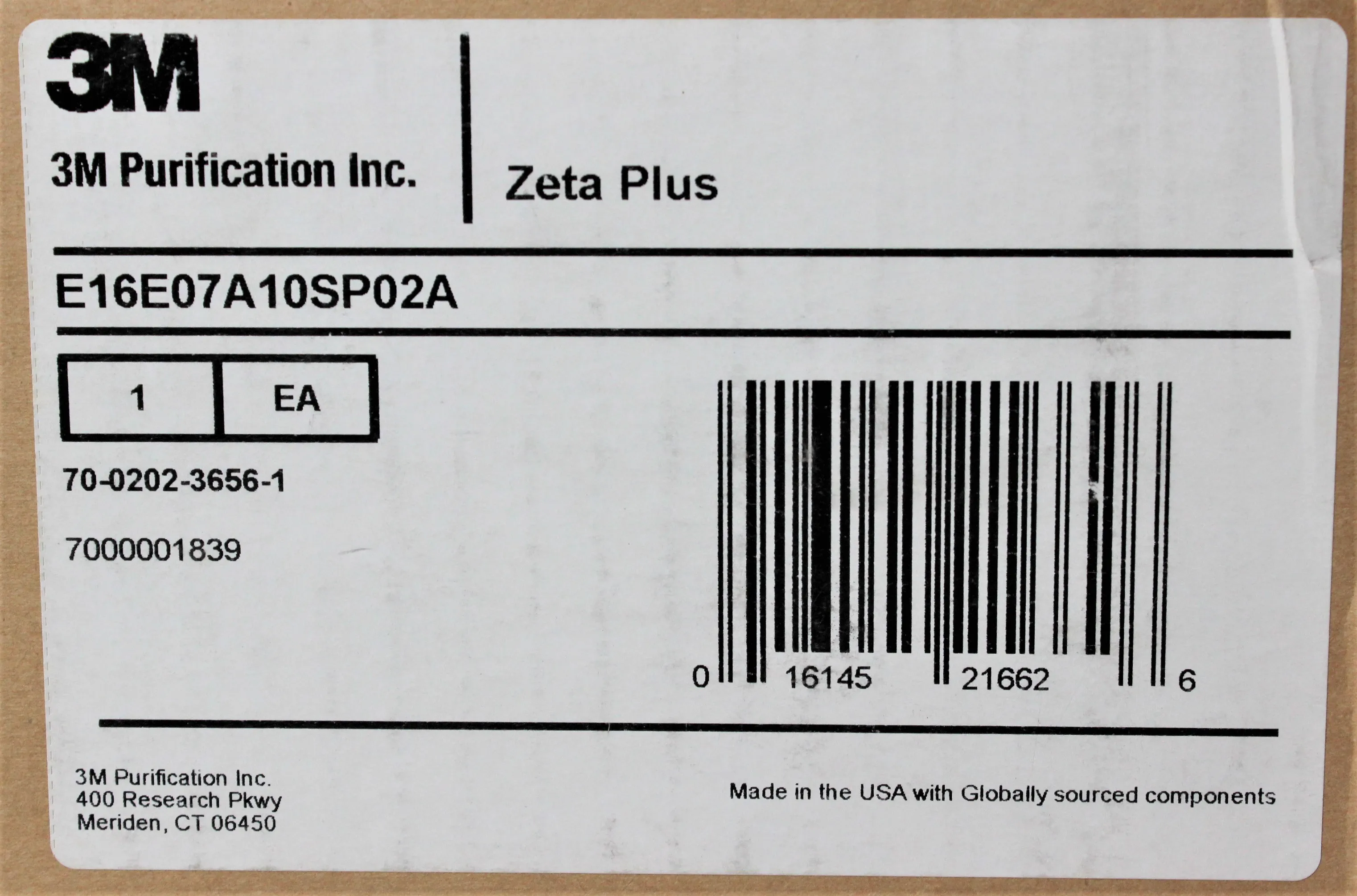 3M Zeta Plus Encapsulated Filter Capsules E16E07A10SP02A