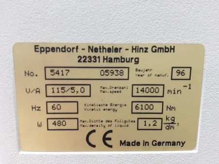 Eppendorf 5417C Centrifuge - Microcentrifuge Unit