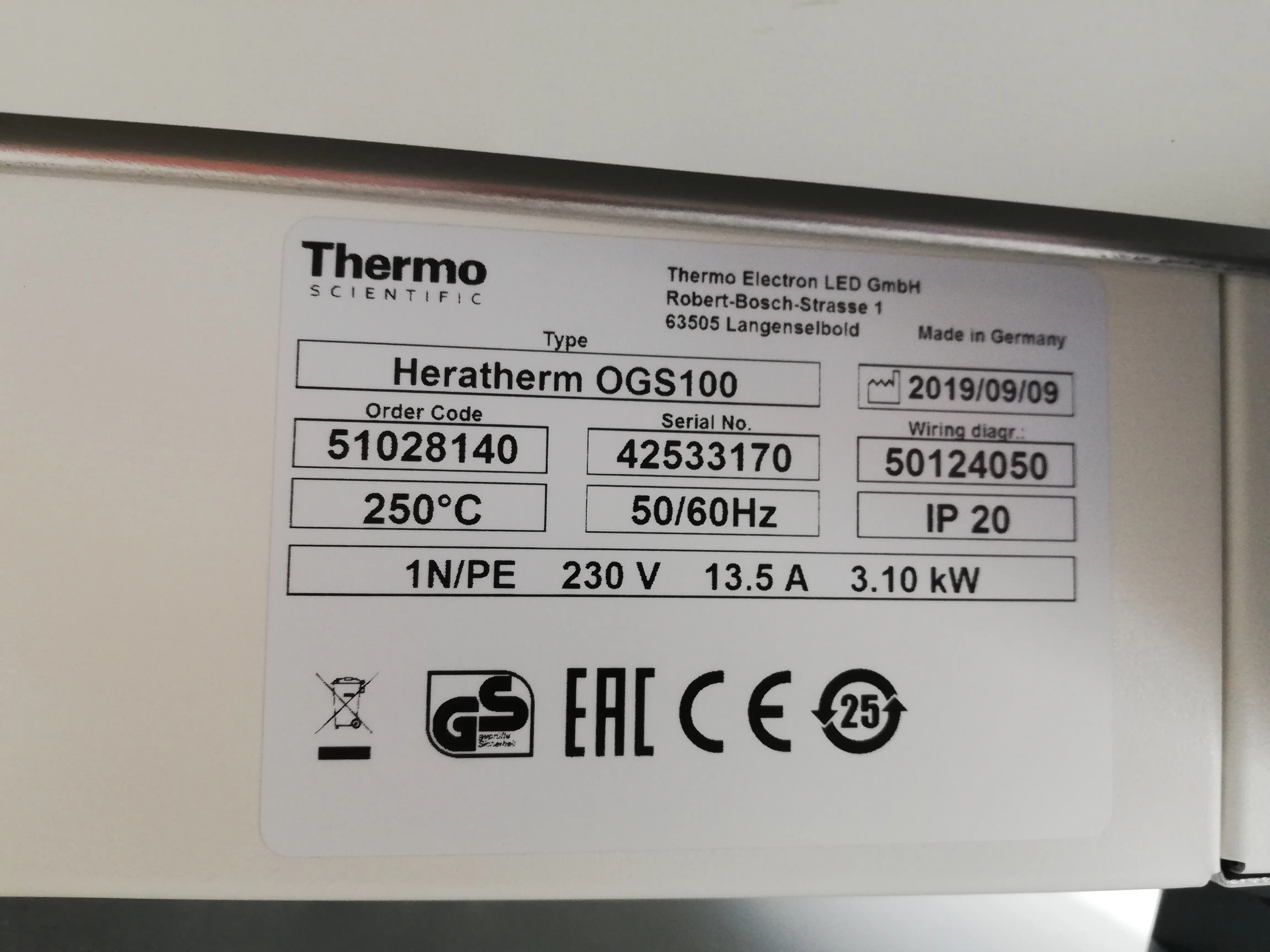 Thermo Fisher Heratherm OGS100 General Protocol Oven - New (other)