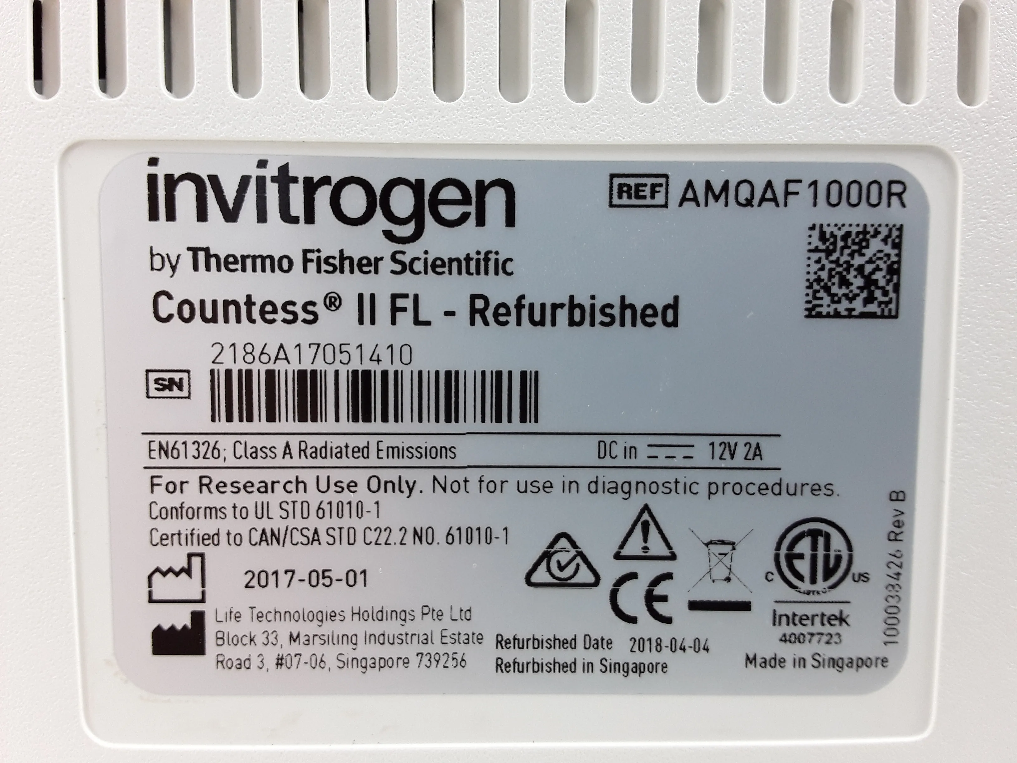 Invitrogen Countess II FL Automated Cell Counter