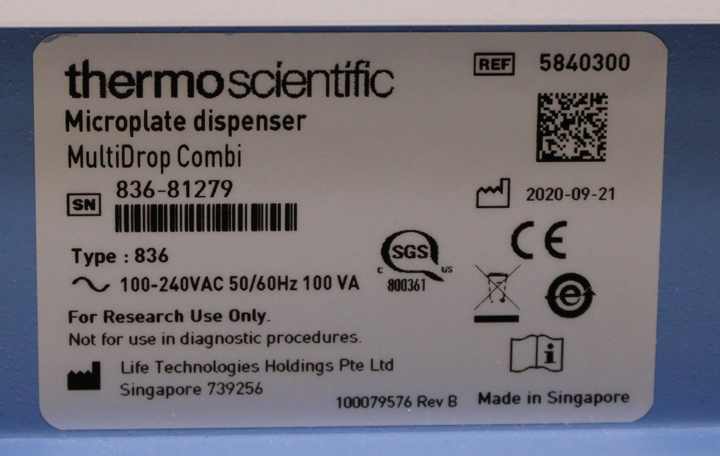 Thermo Scientific MultiDrop Combi Plate Washer 5840300