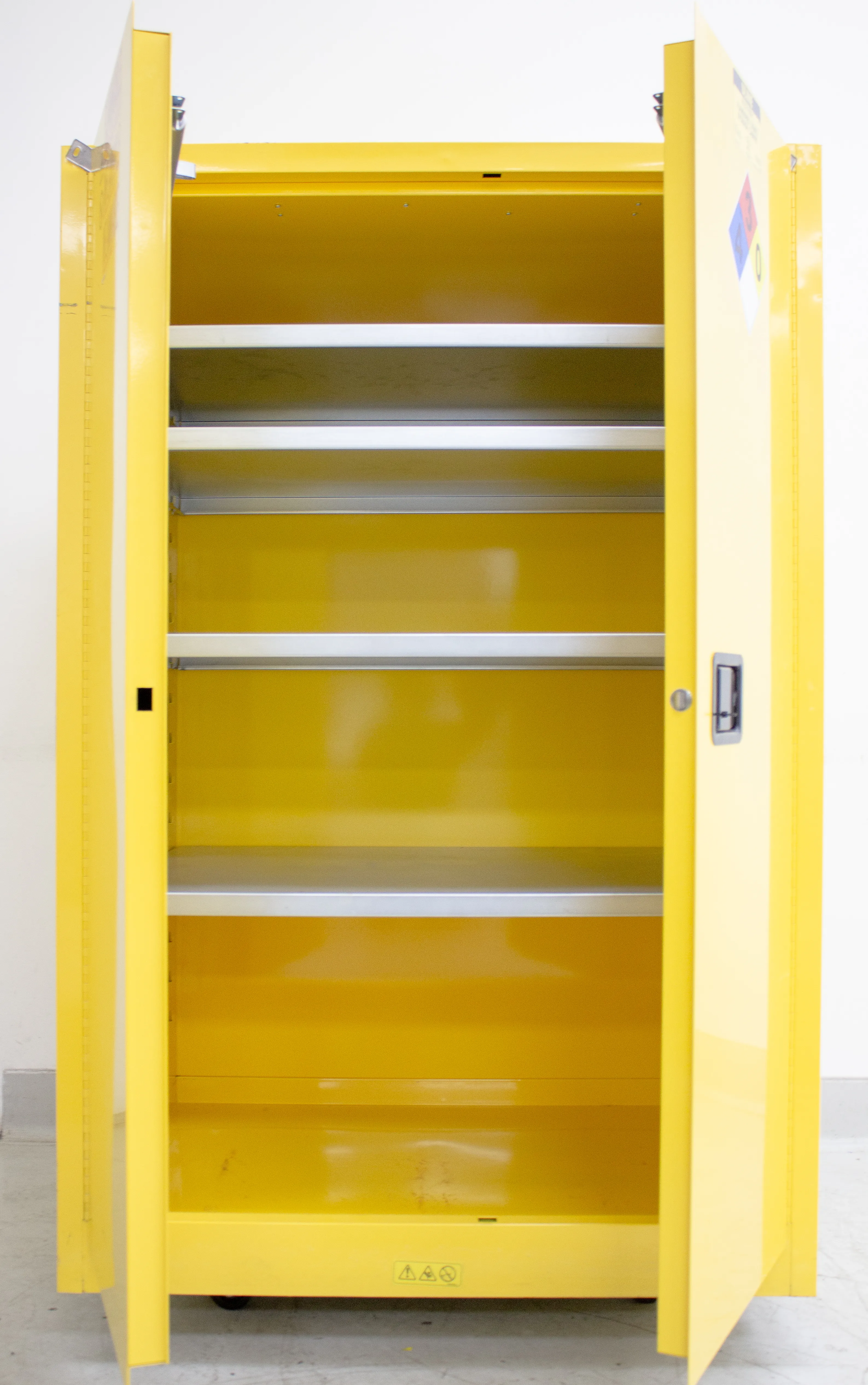 Uline Standard Flammable Storage Cabinet - Manual Doors, Yellow, 90 Gallon, H-2219M-Y by REUZEit