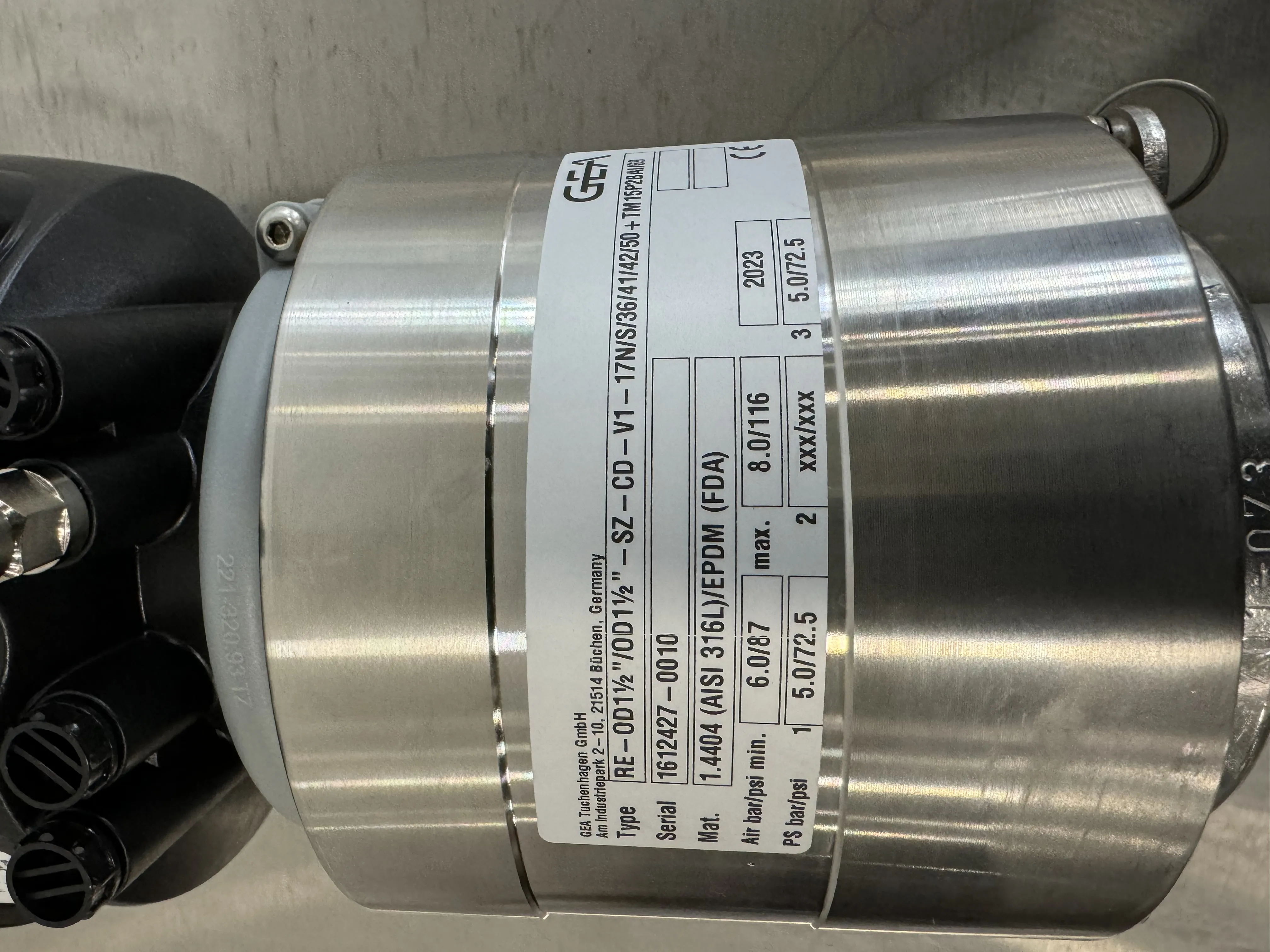 GEA RE-0D1/2 Tuchenhagen Valve 2in Butt Weld 8EA