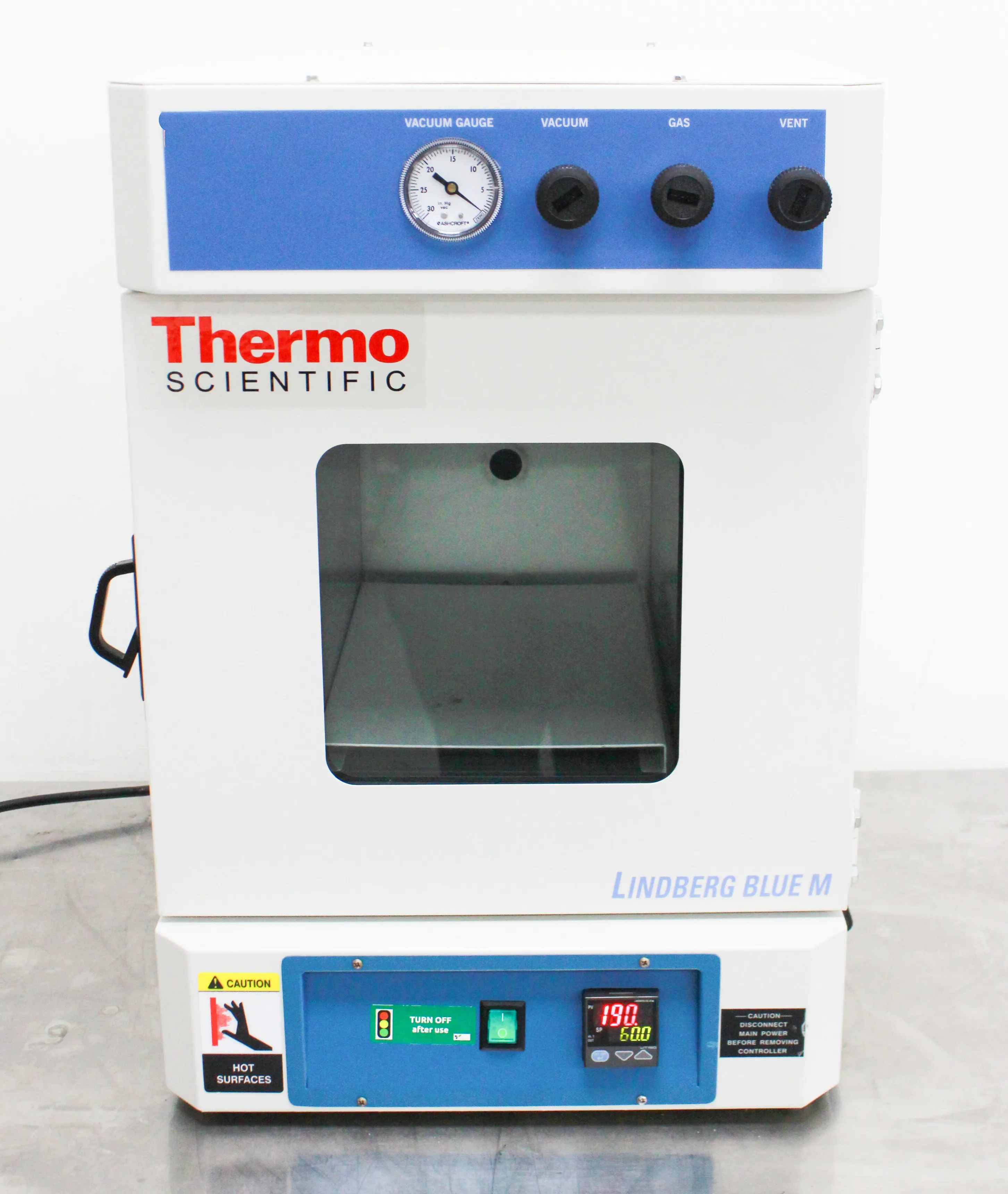 Thermo Scientific Lindberg Blue Vacuum Oven VO914A 260C Single-Setpoint Digital Microprocessor Control