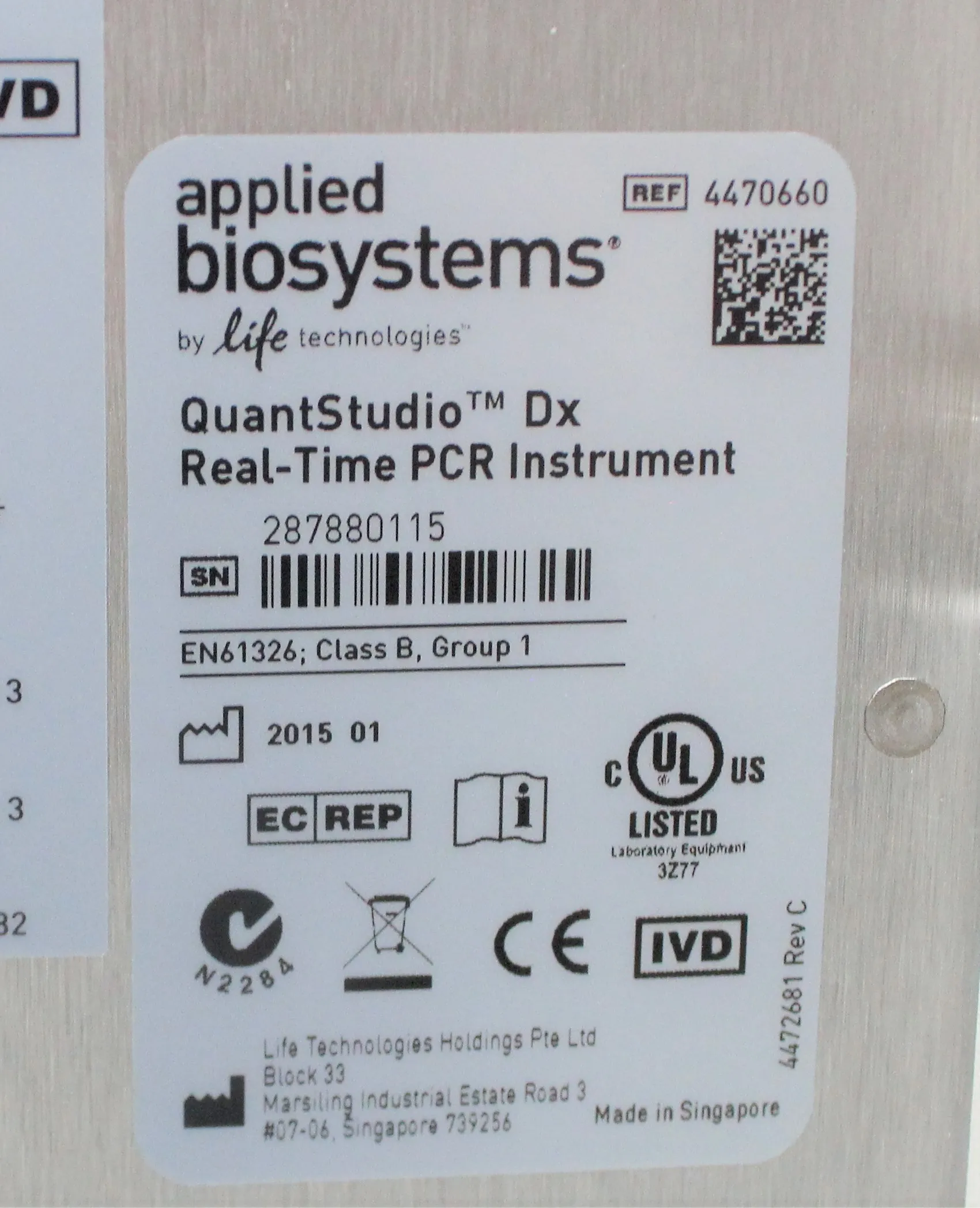 Applied Biosystems QuantStudio Dx Real-Time PCR Instrument Molecular Biology