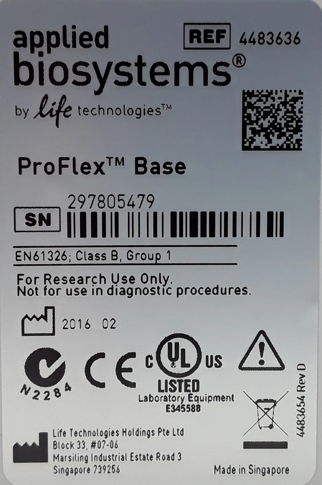 Applied Biosystems ProFlex PCR Thermal Cycler 4483636, 4483638