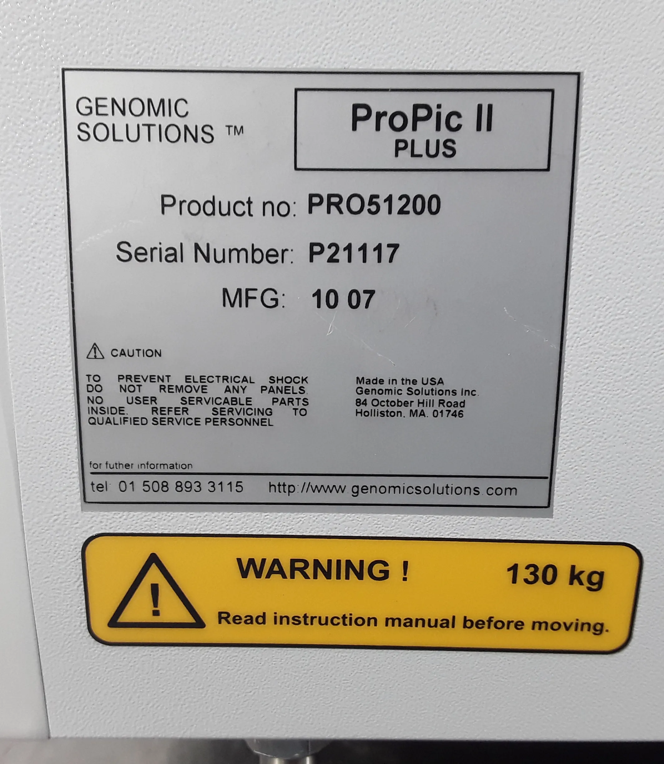 Genomic Solutions PRO51200 Protein Gel Picking Technology