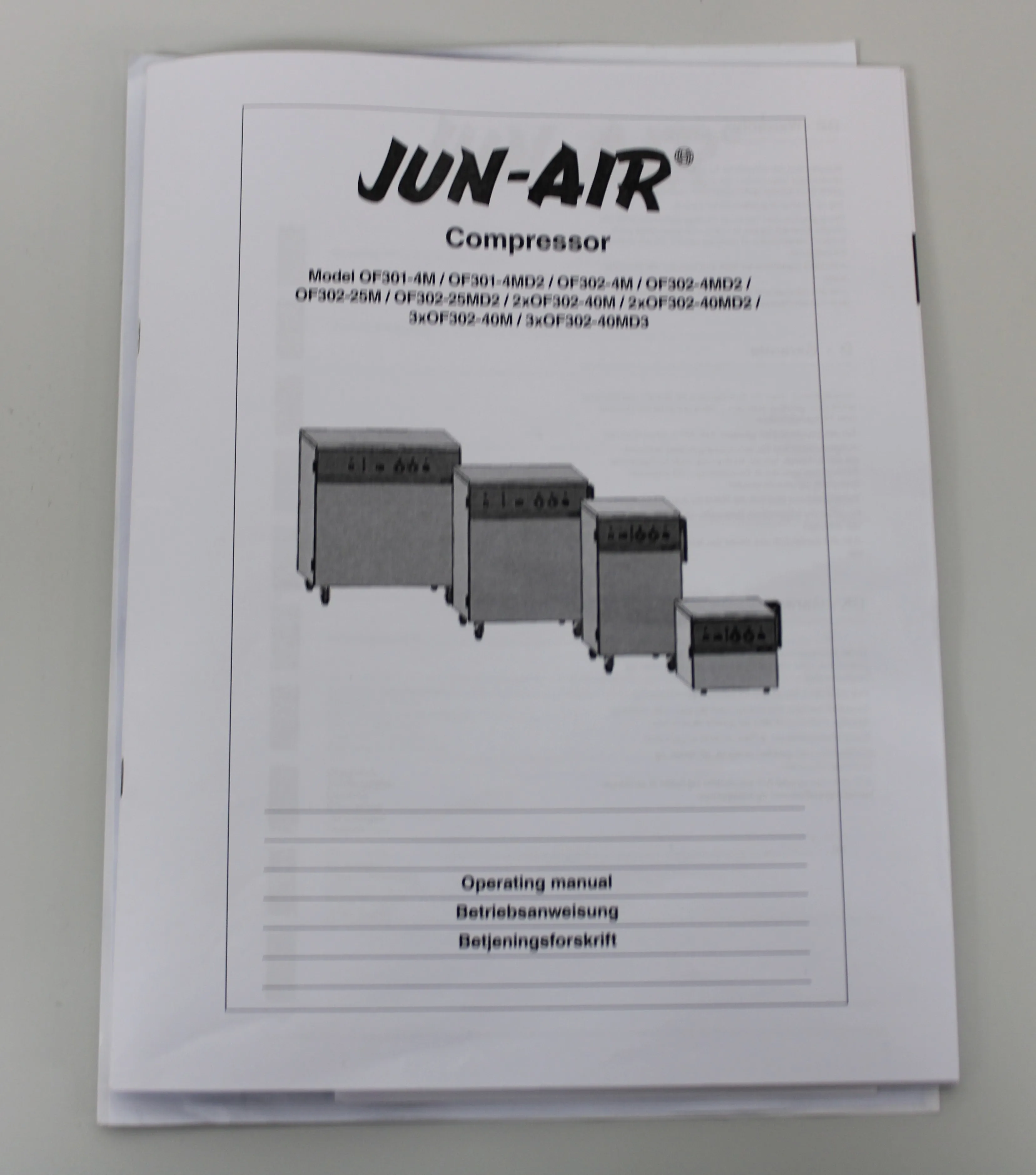 Jun-Air OF302-25M Oil-Free Air Compressor 230V 50Hz/60Hz