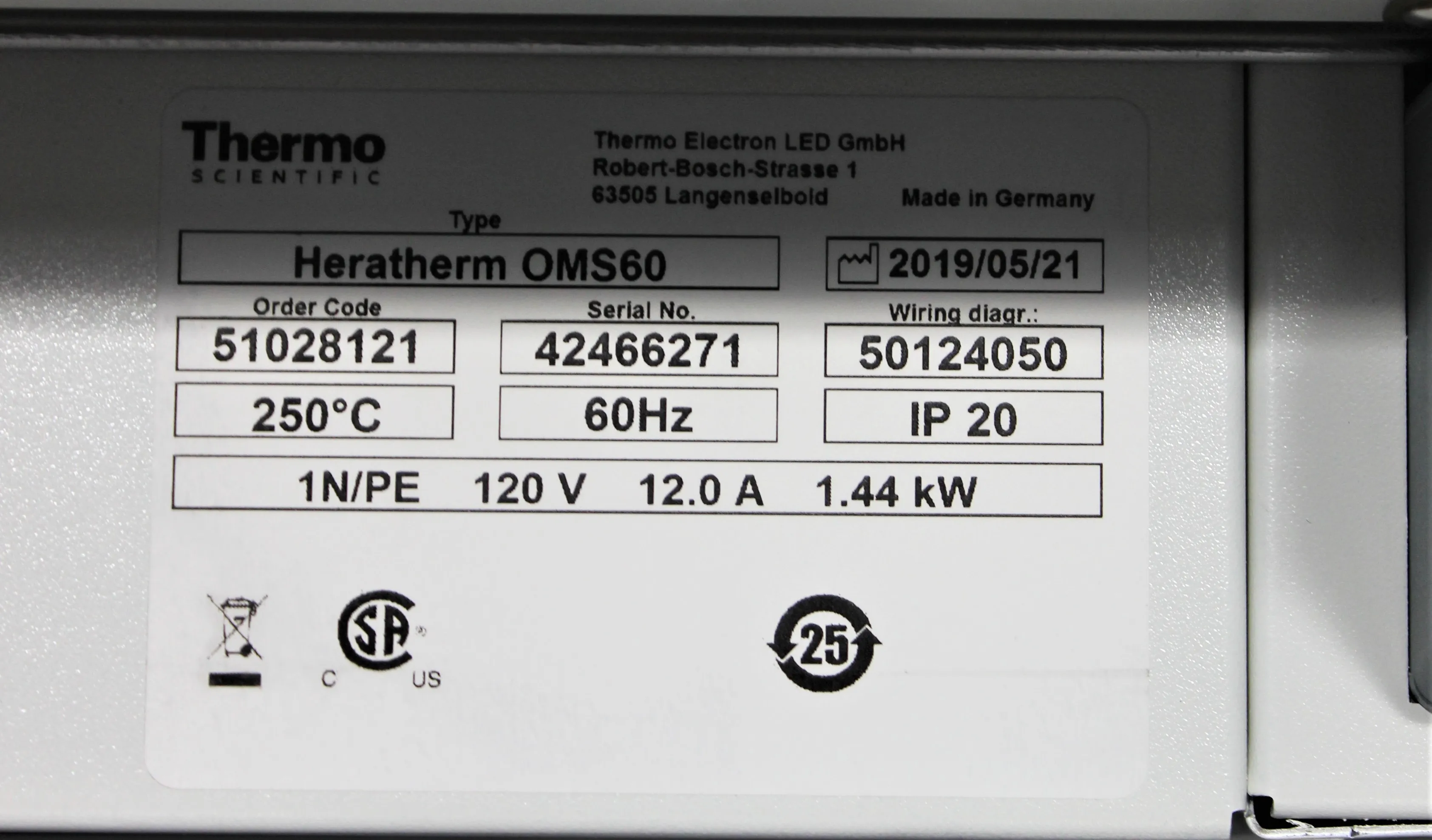 Thermo Fisher Scientific Heratherm OMS60 General Protocol Oven - Used, 30-Day Warranty