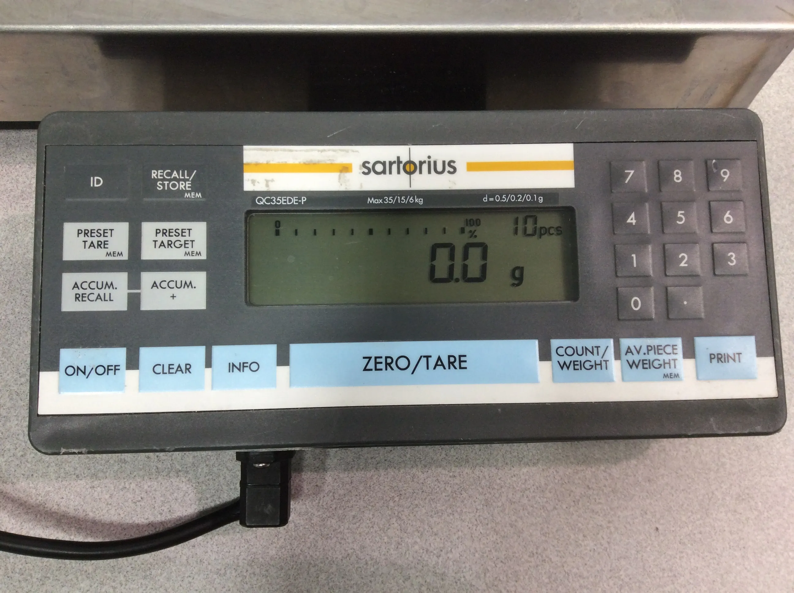 Sartorius QC35EDE-P0UR 77Lb Benchtop Scale