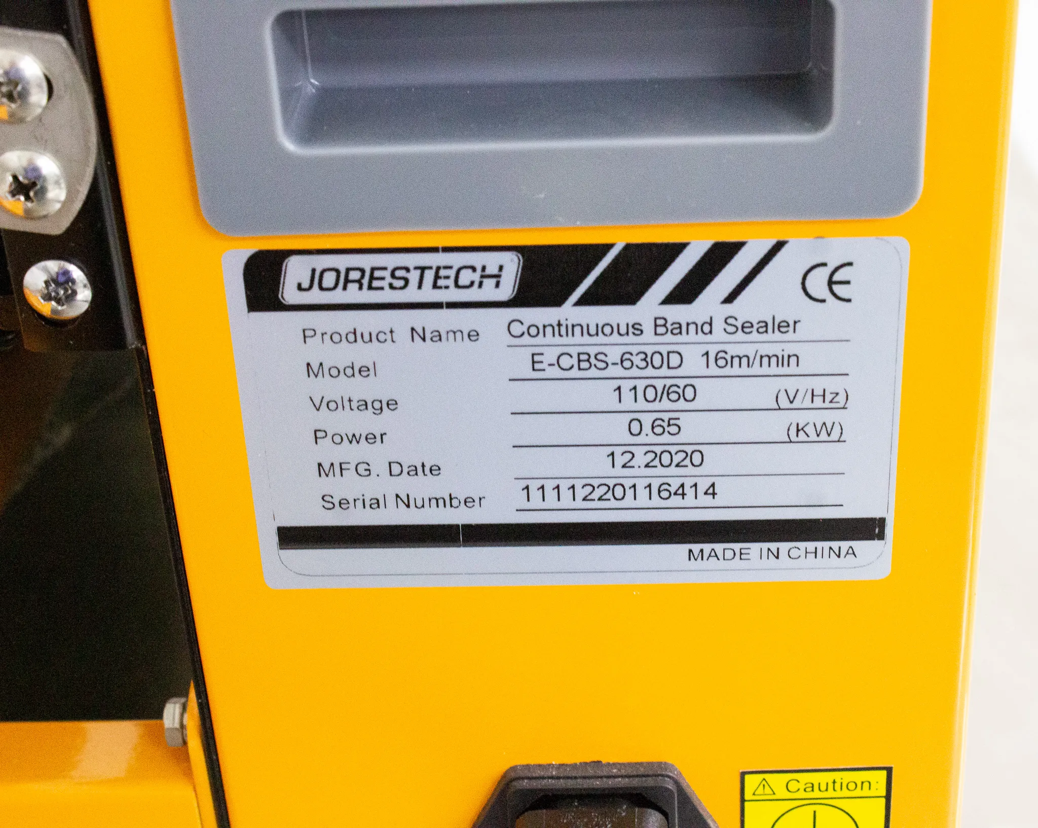 Jorestech Continuous Band Sealer Model E-CBS-630D