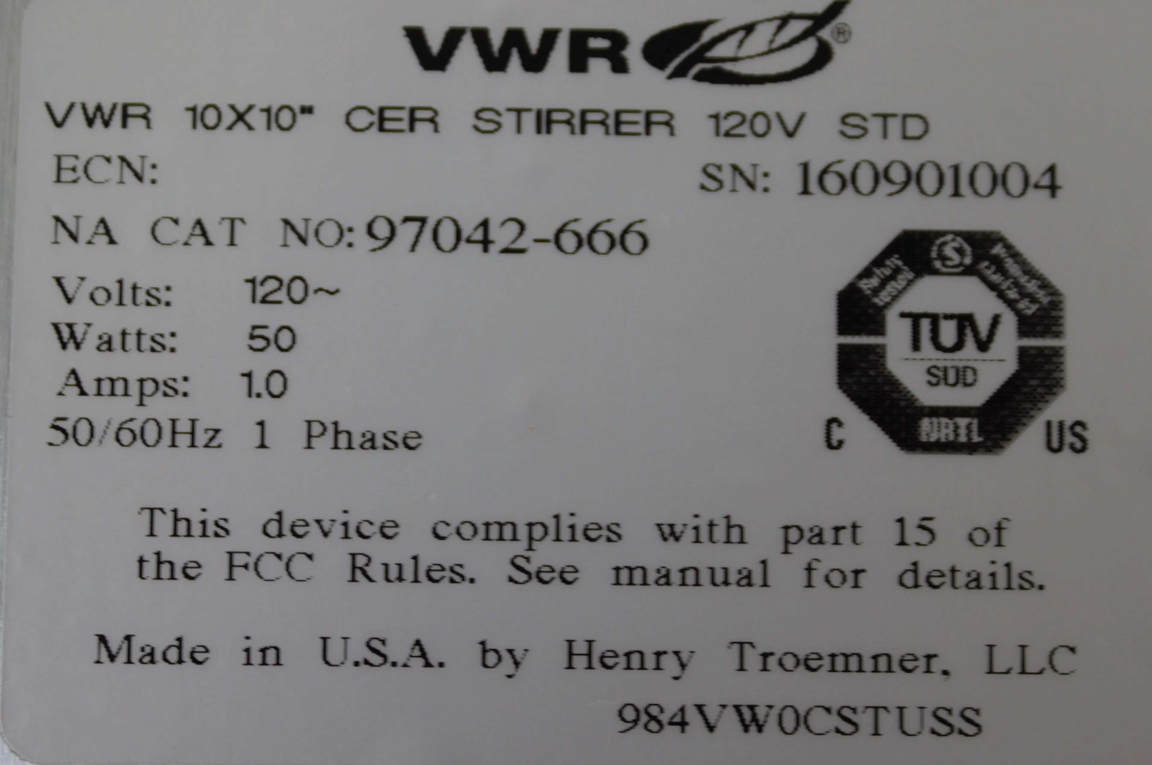 VWR 97042-666 Standard Stirrer