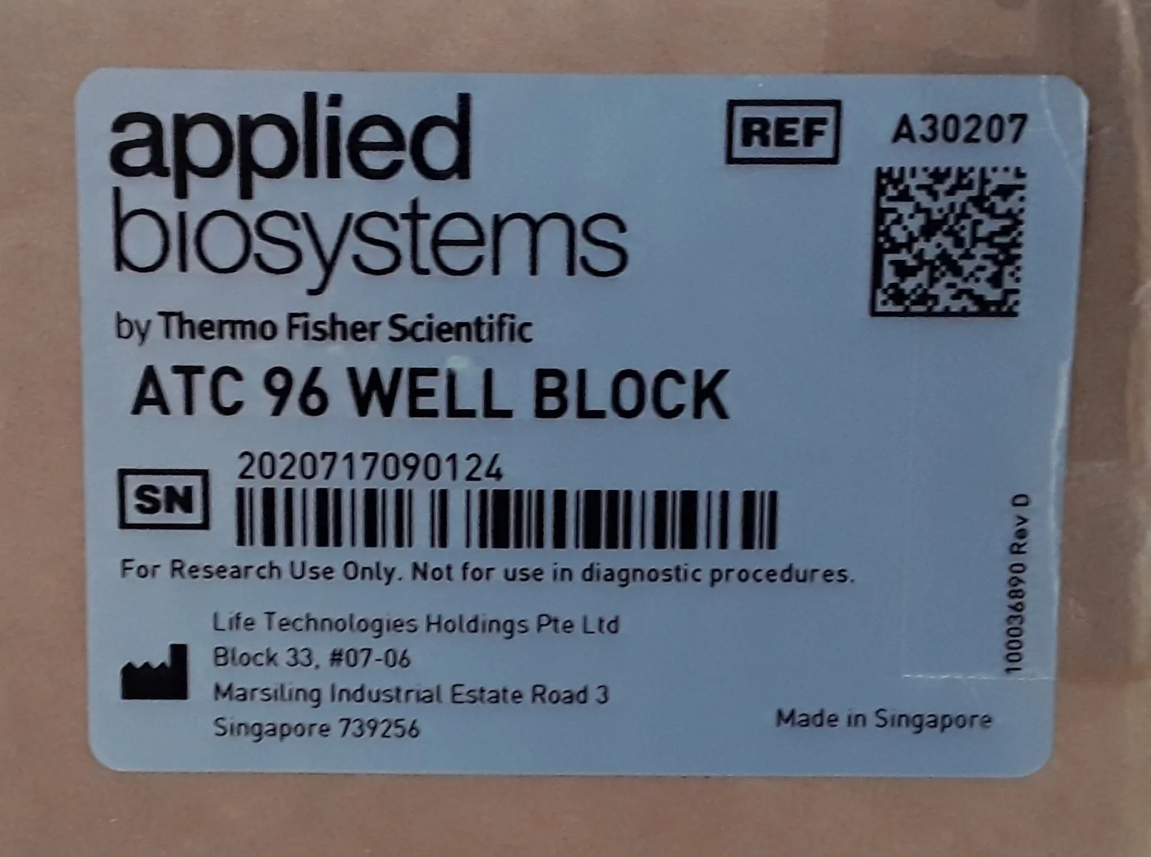 Applied Biosystems A30207 Automated Thermal Cycler ATC System