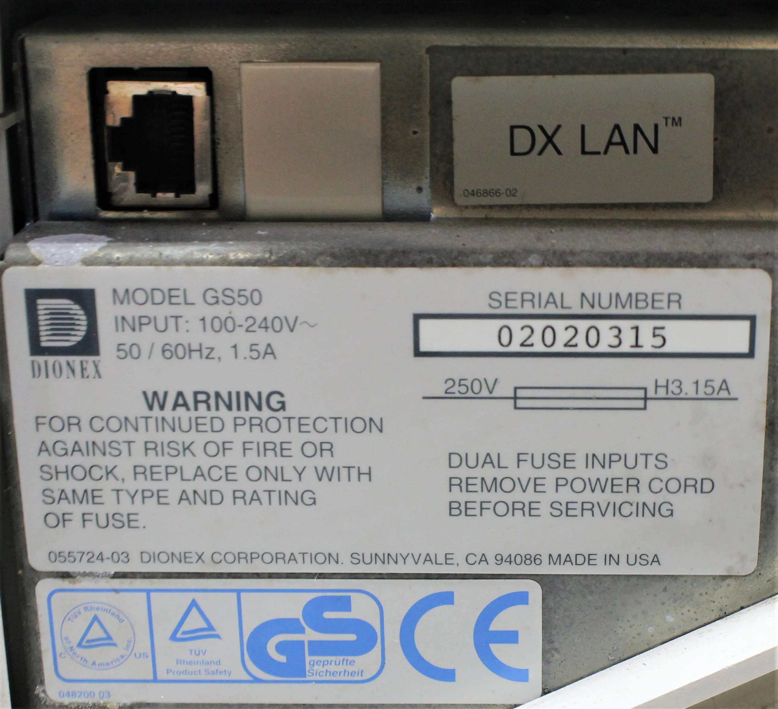 Dionex GS50 Gradient Pump HPLC / FPLC / GC / CE