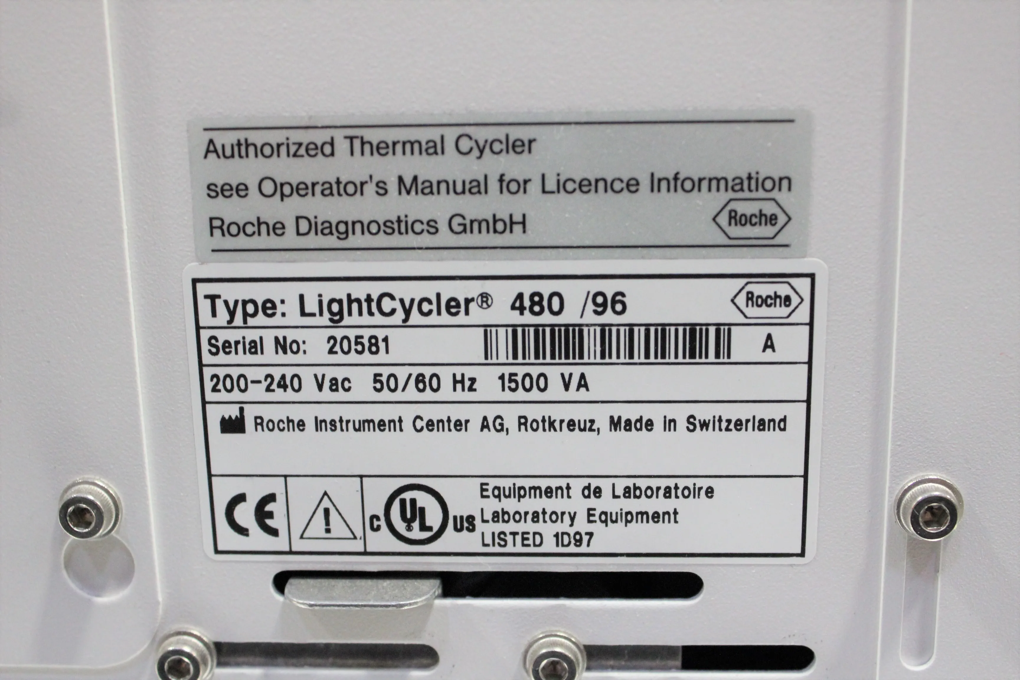 Roche LightCycler 480/96 PCR Thermal Cycler