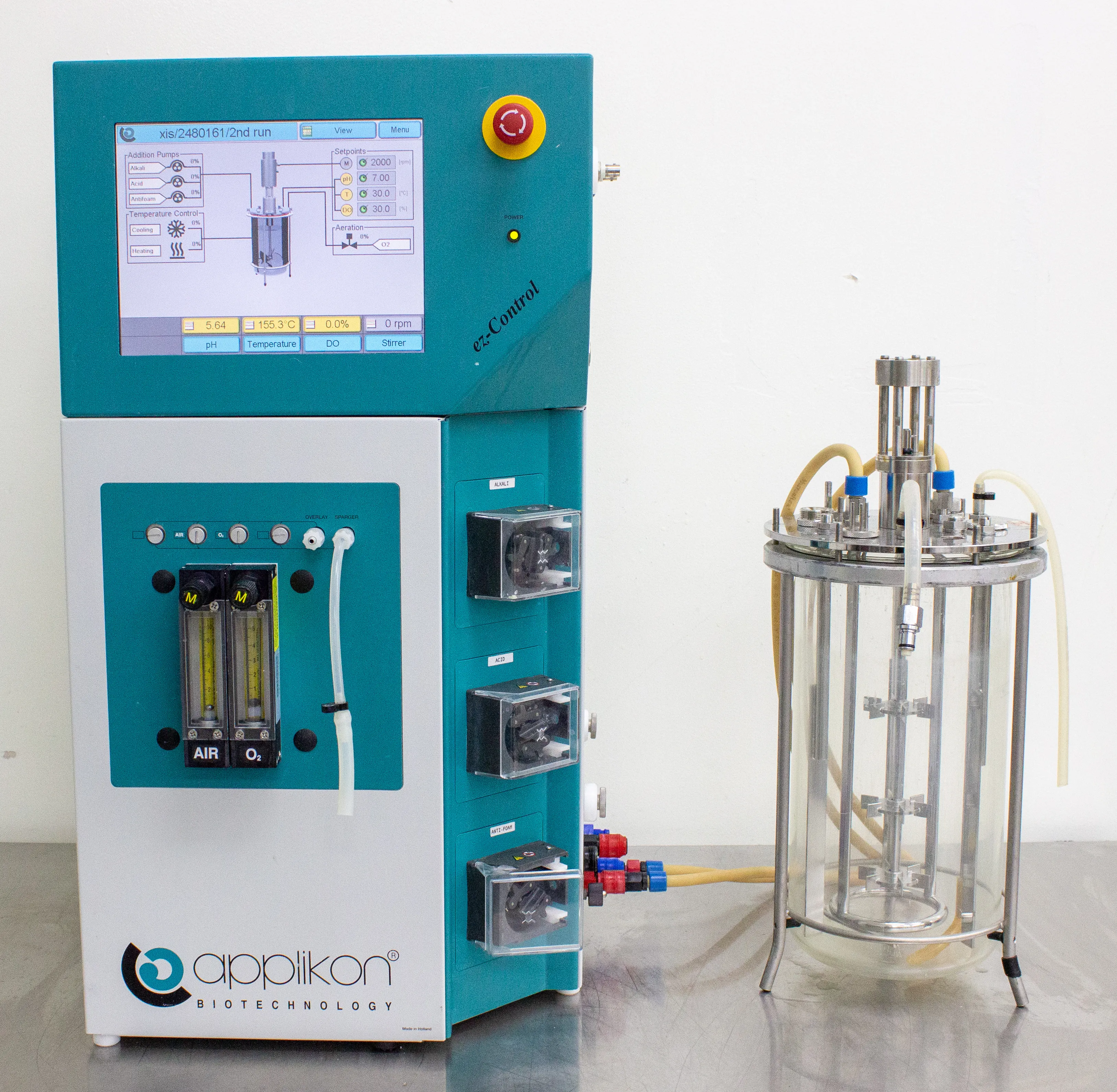 Applikon EZ Control Bioreactor Controller with 6L Bioreactor Glass Vessel