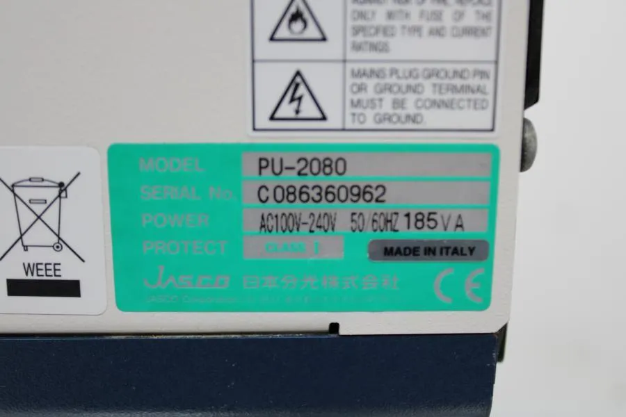 JASCO HPLC incl:DG-1580-53,LC-NET/ADC,UV-2075,LV-2080-03,PU-2080 x2,AS-2055i