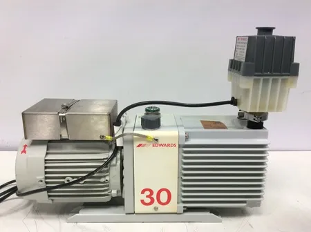 Edwards E2M30 Dual Stage Rotary Vane Vacuum Pump with EMF20 Mist Filter