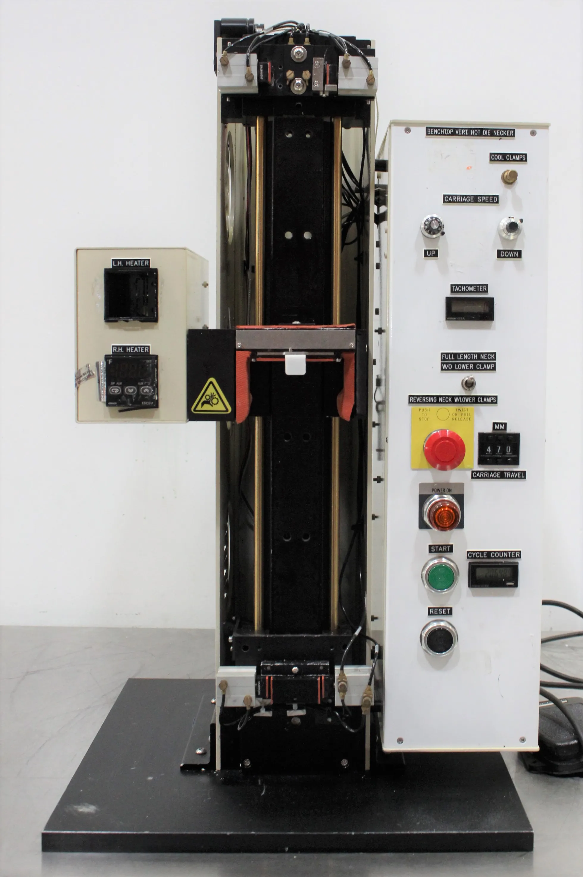 Custom Made Vertical Hot Die Necker for Laboratory Use