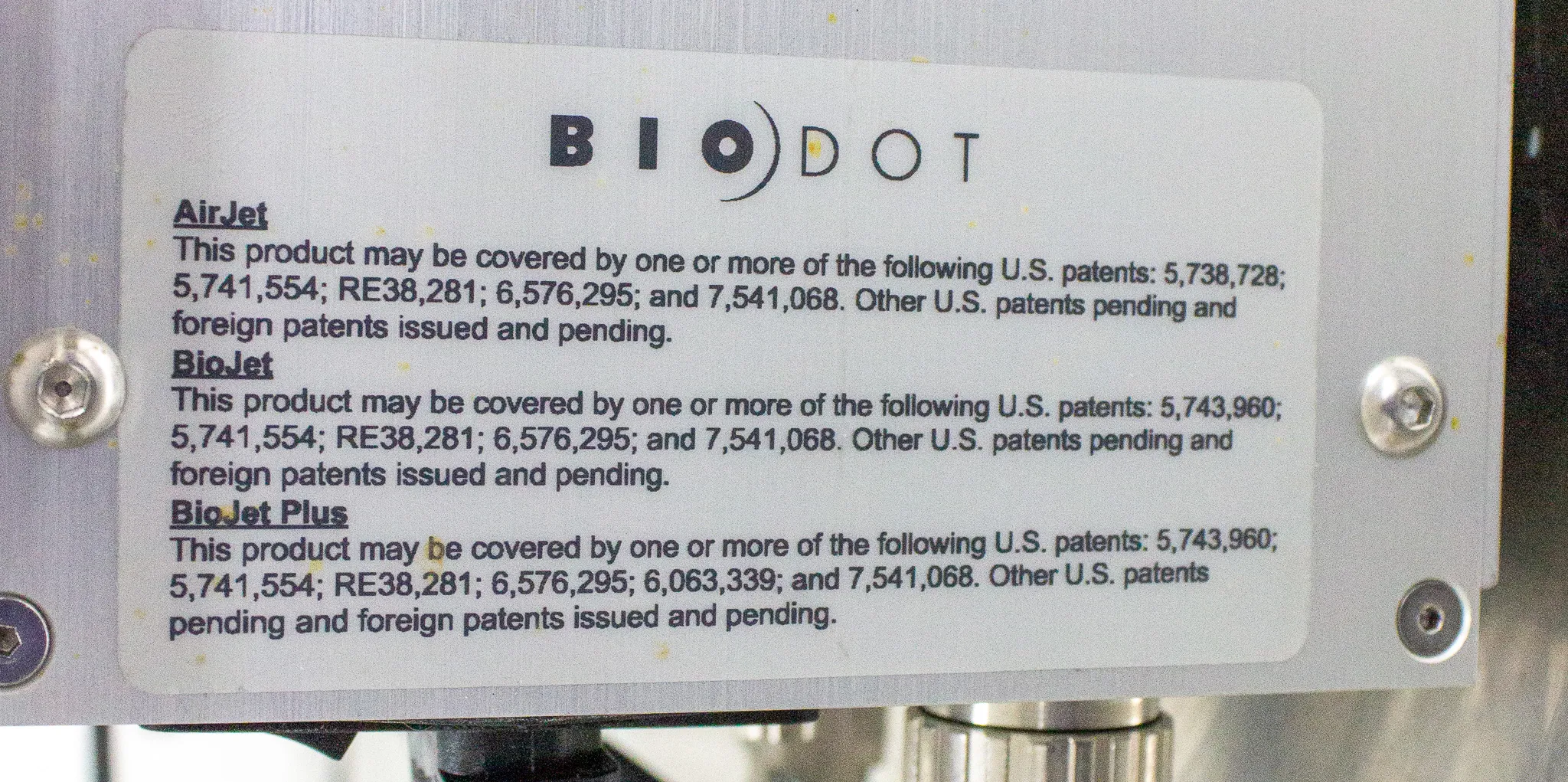 BIODOT AD3060 Custom Dispenser 6001-A002A