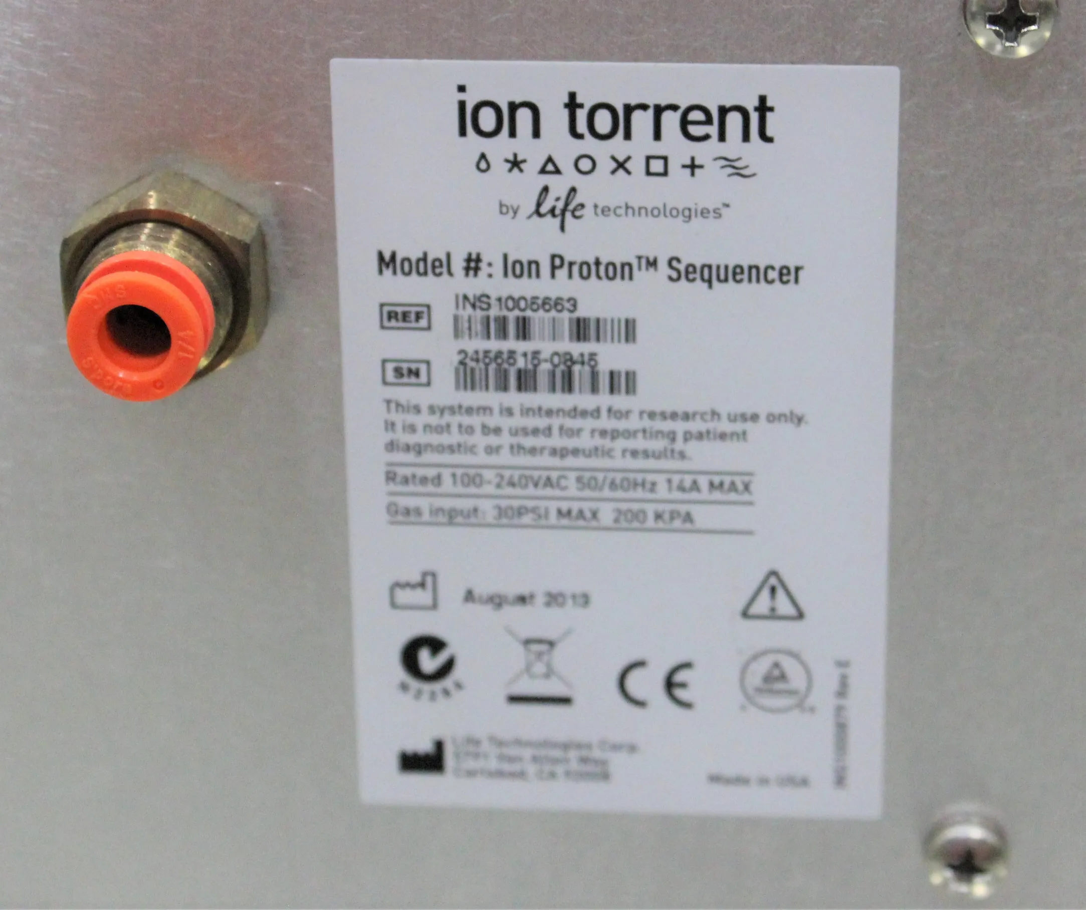 Ion Torrent Ion Proton Sequencing System