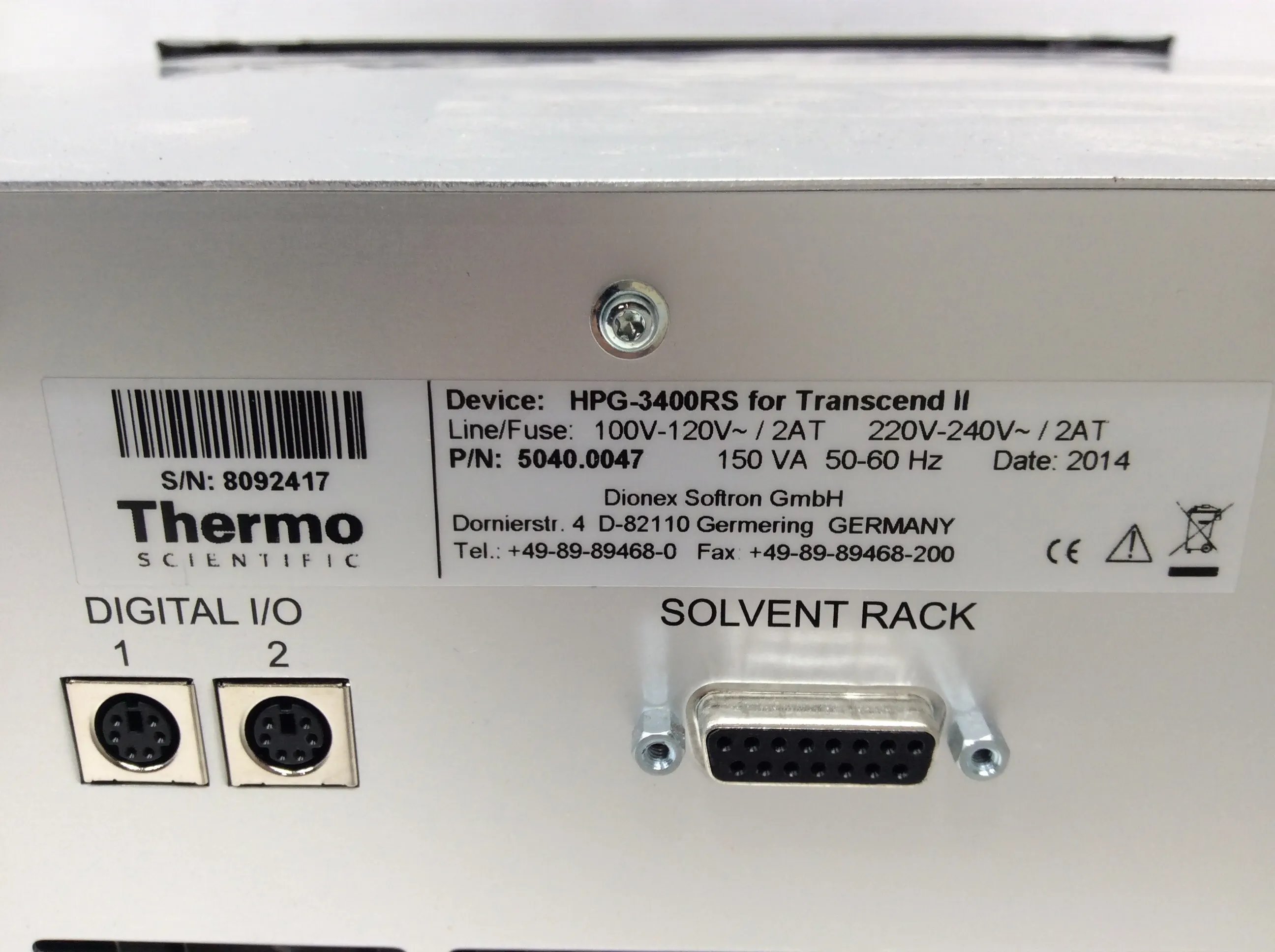 Thermo Scientific Dionex UltiMate 3000 RS Pump UHPLC Focused 5040.0047