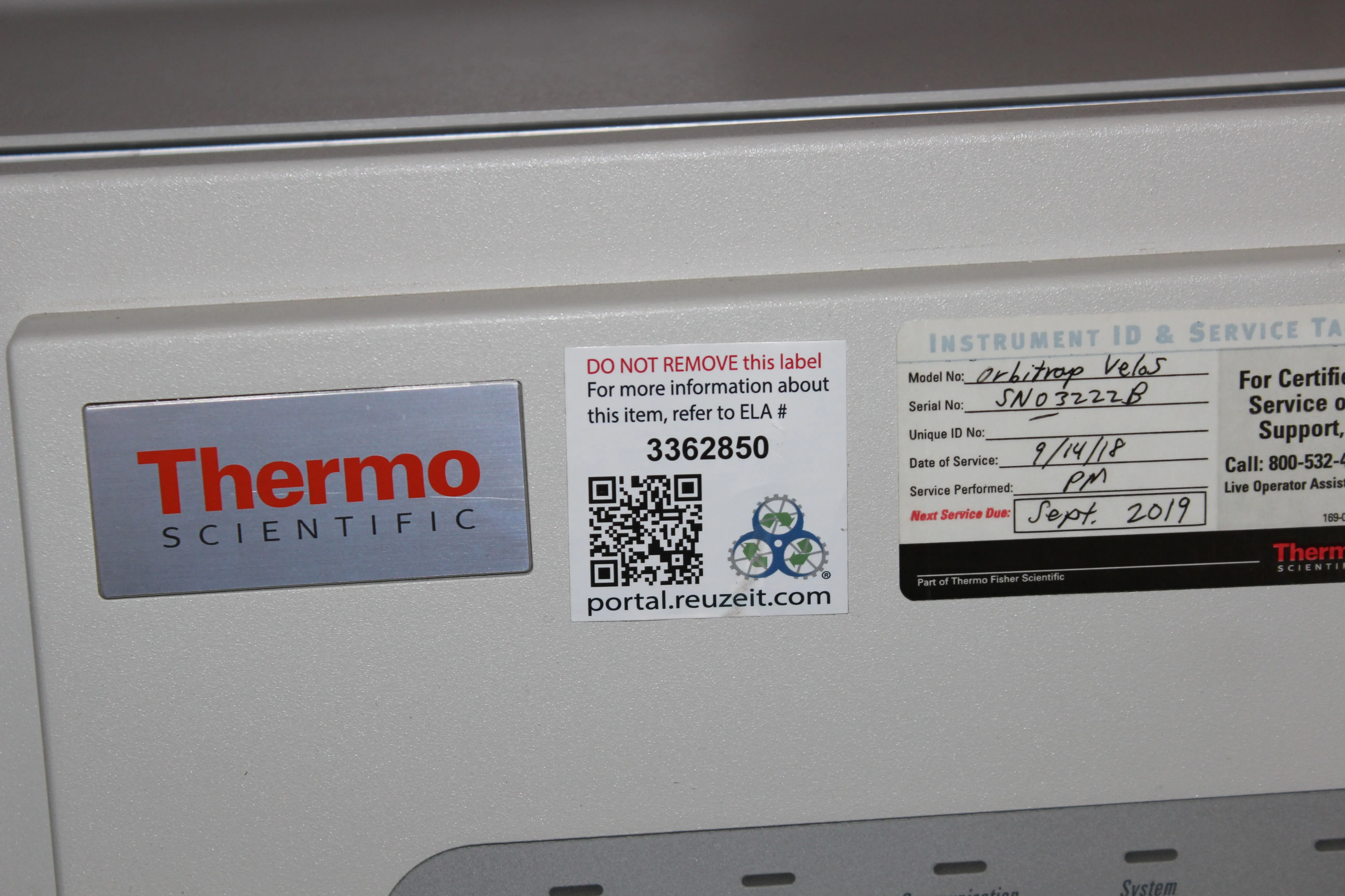 Thermo Fisher LTQ Orbitrap Velos & LTQ Velos Mass Spec