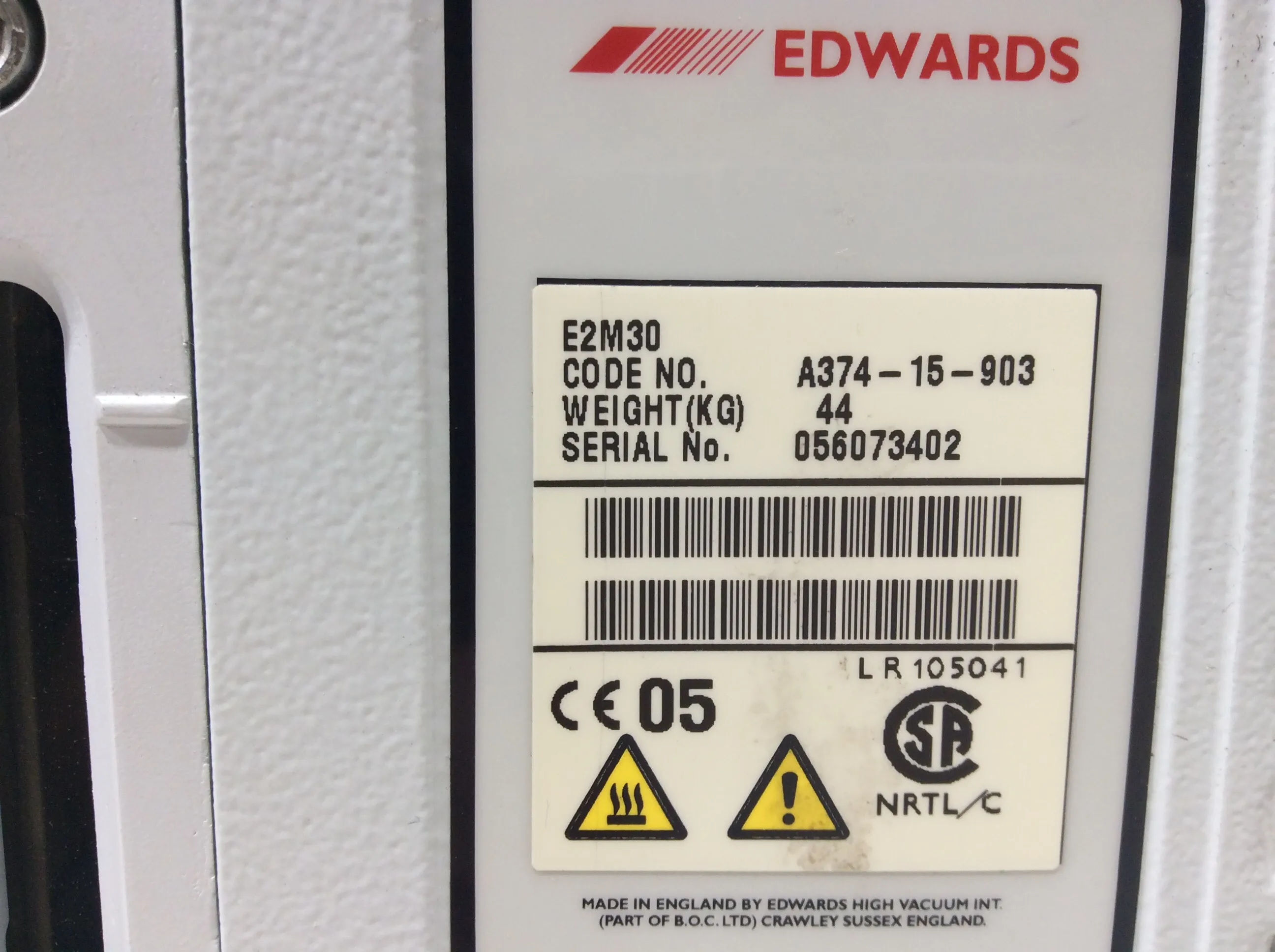 Edwards E2M30 Vacuum Pump