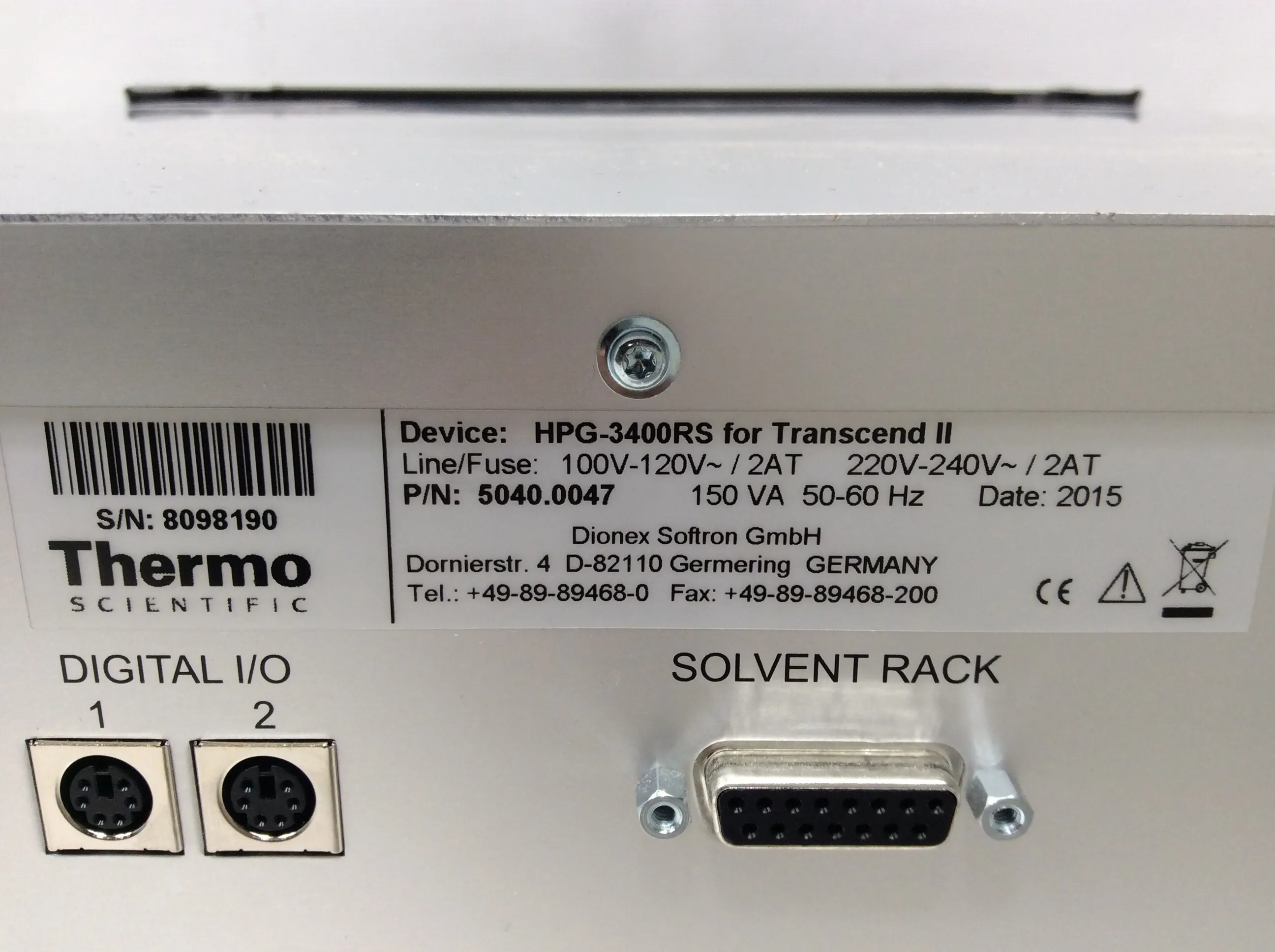 Thermo Scientific Dionex UltiMate 3000 RS Pump UHPLC Focused 5040.0047