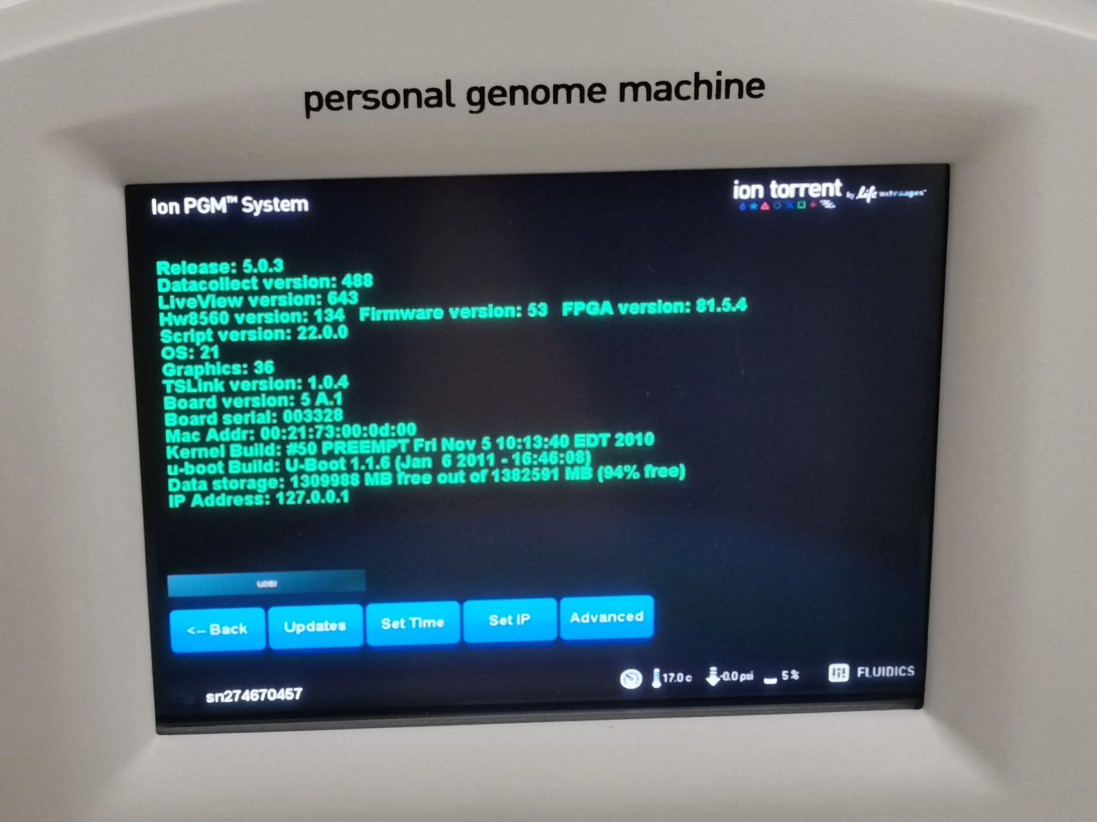 Ion Torrent 7467 Personal Genome PGM System