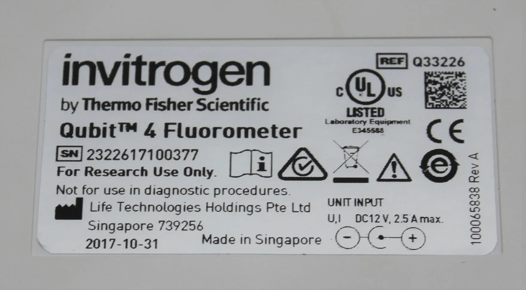 Invitrogen Qubit 4 Fluorometer - DNA RNA Protein Quantification