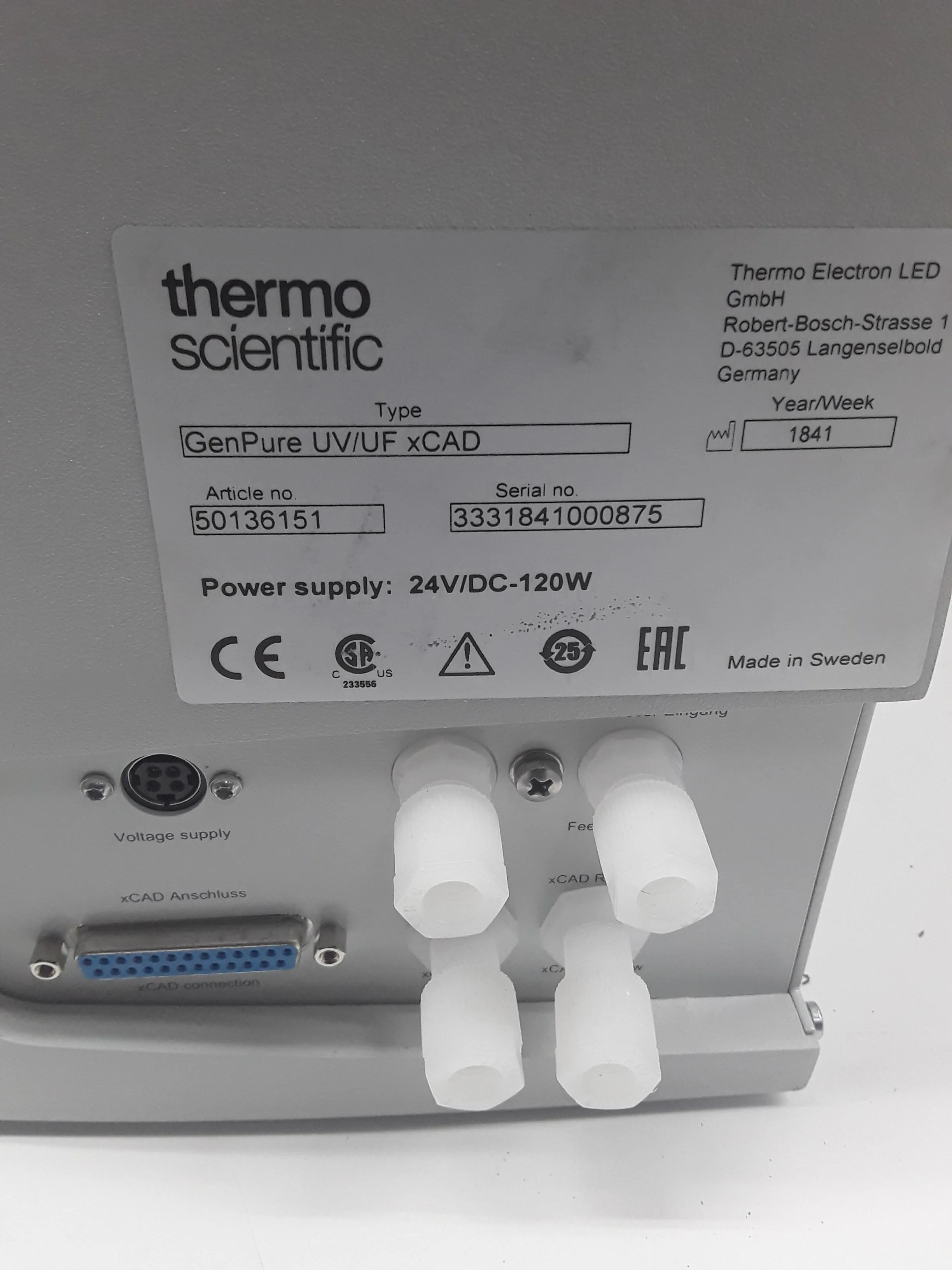 Thermo Fisher GenPure xCAD Plus Water Purification System 50136151