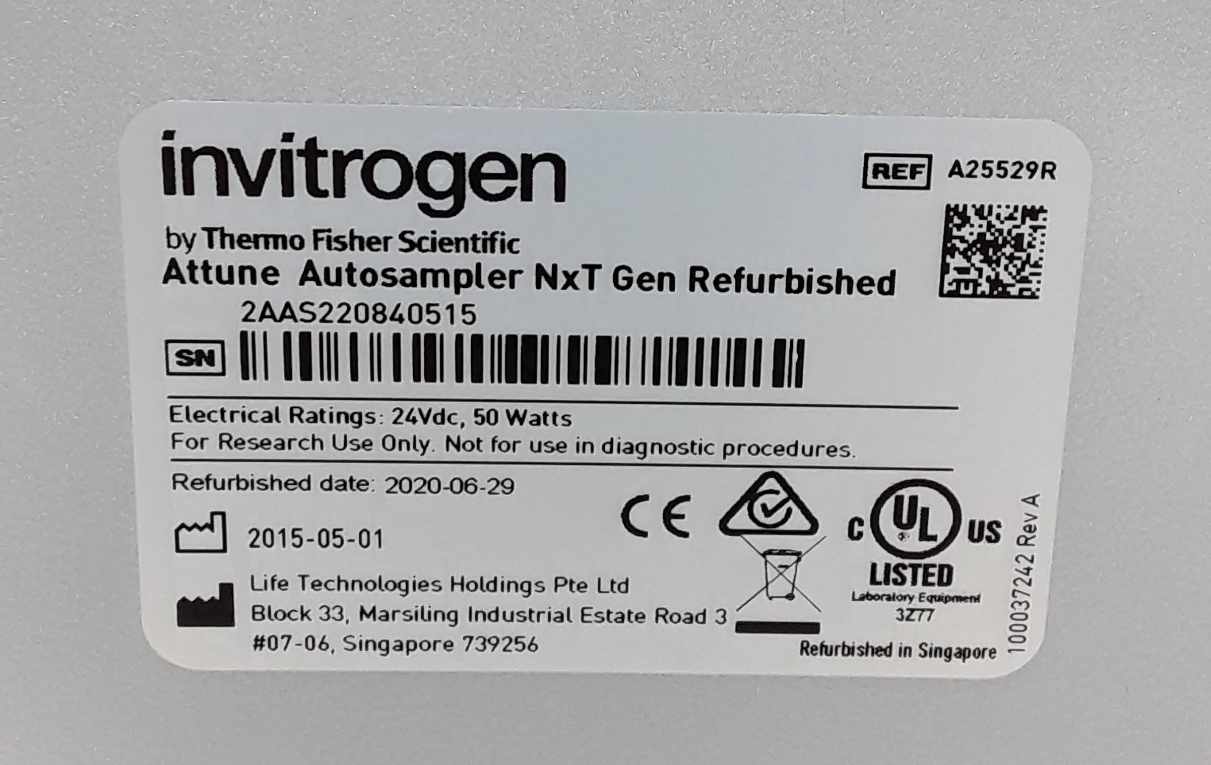 Invitrogen Attune NxT Gen Autosampler #A25529R