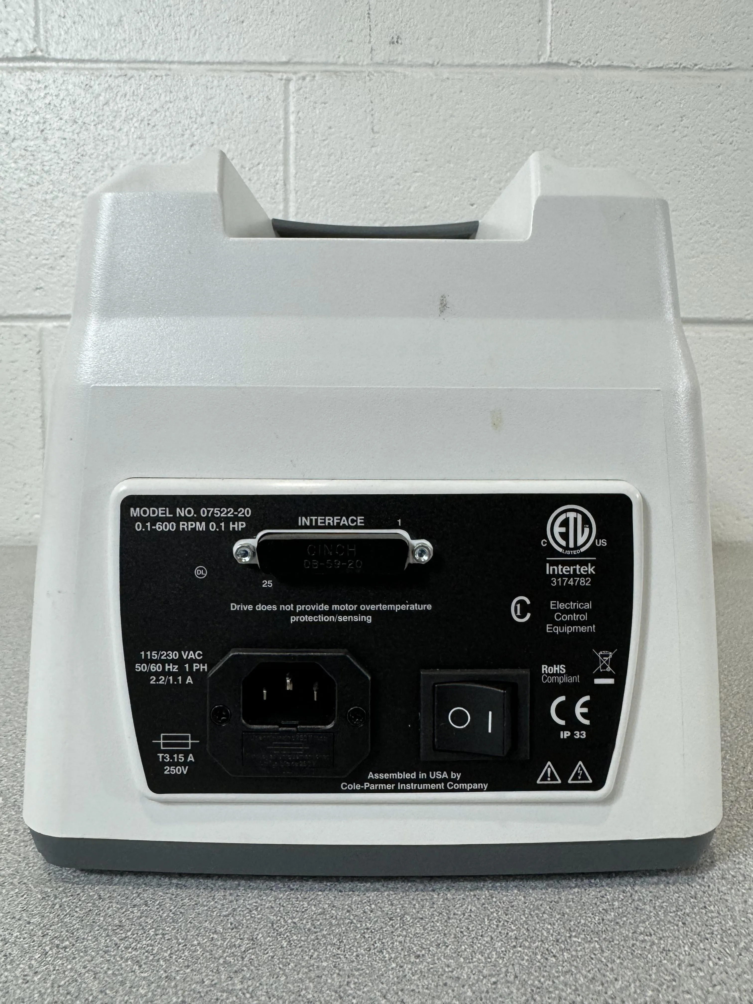 Masterflex L/S Standard Digital Drive 07522-20 Pump