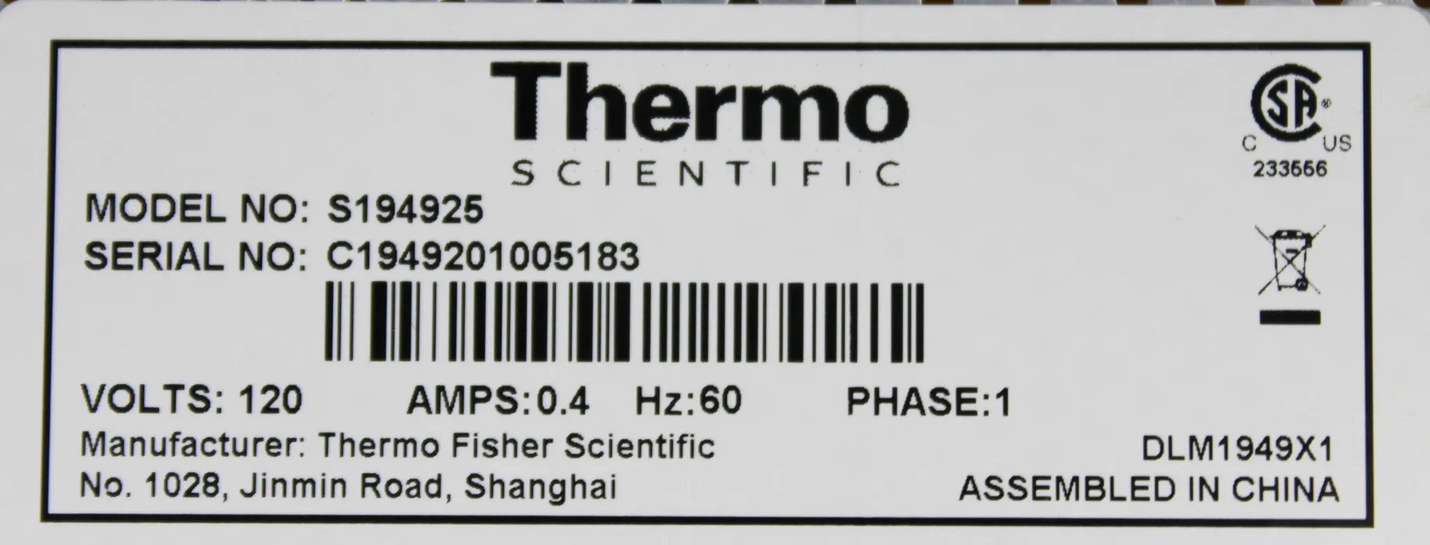 Thermo Scientific Cimarec S194925 Stirrer Plate