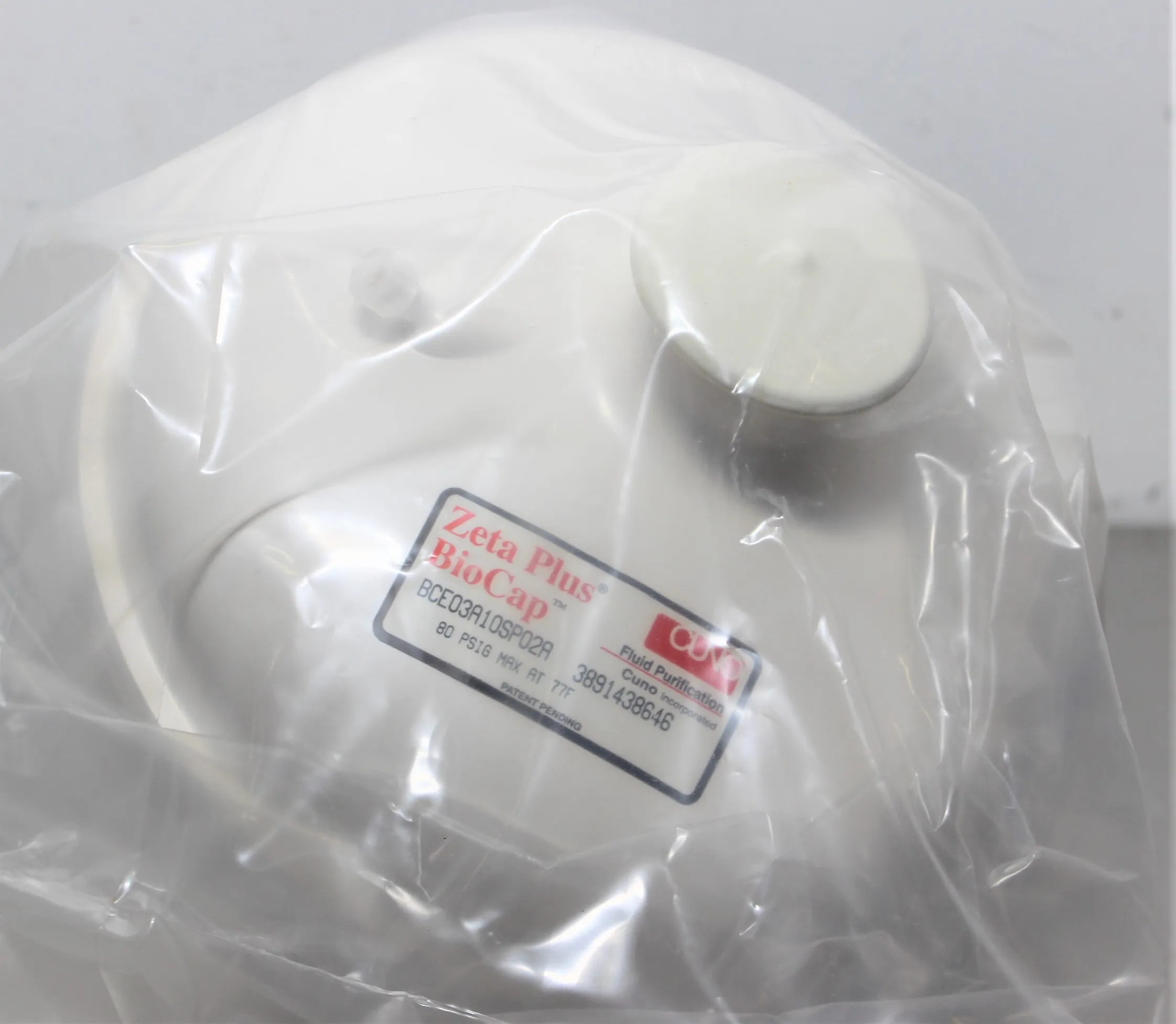 CUNO Zeta Plus Fluid Purification BioCap BCE03A10SP02A TK (Turnkey) New Lab Accessory