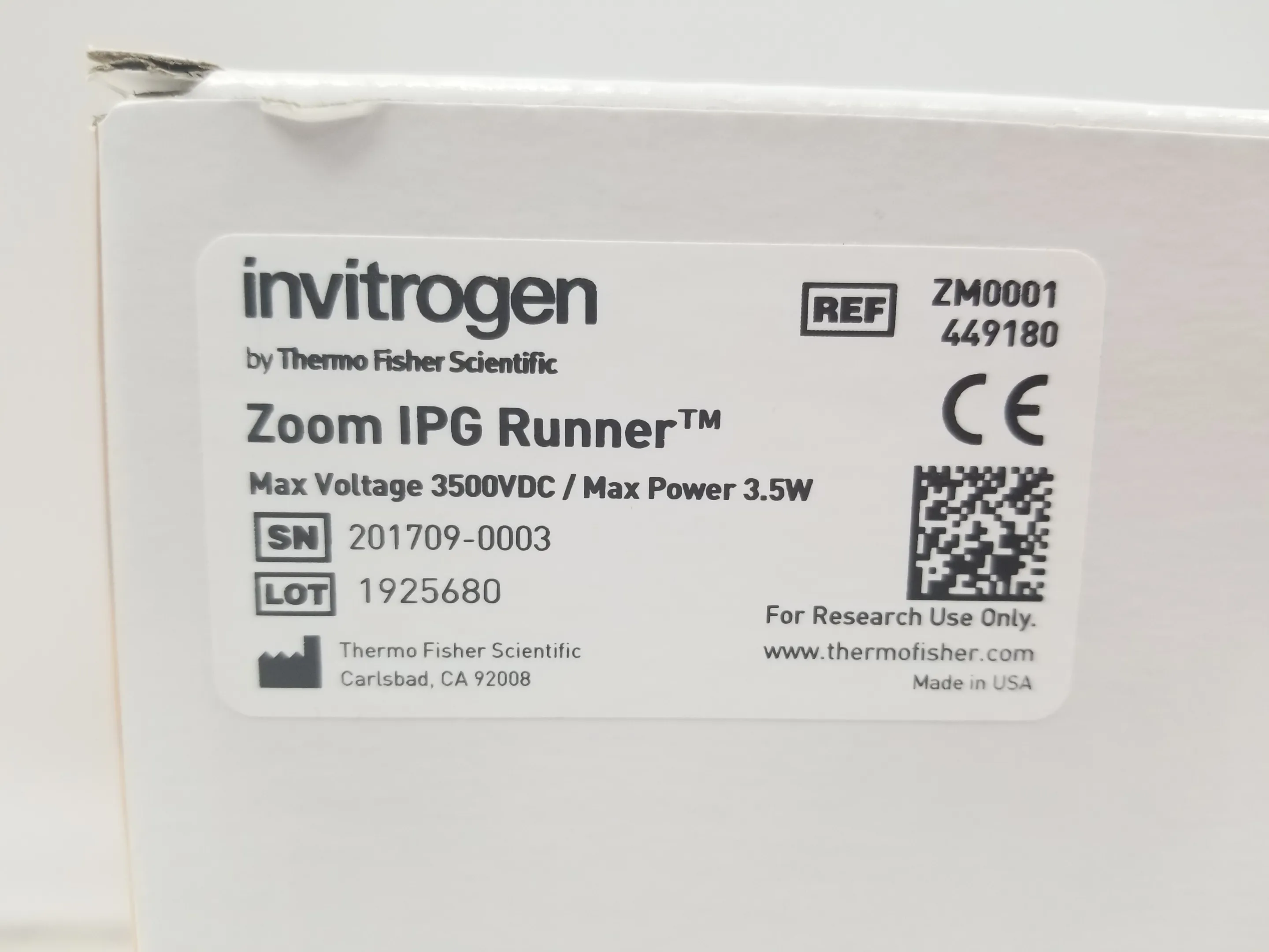 Invitrogen ZM0001 ZOOM IPGRunner System