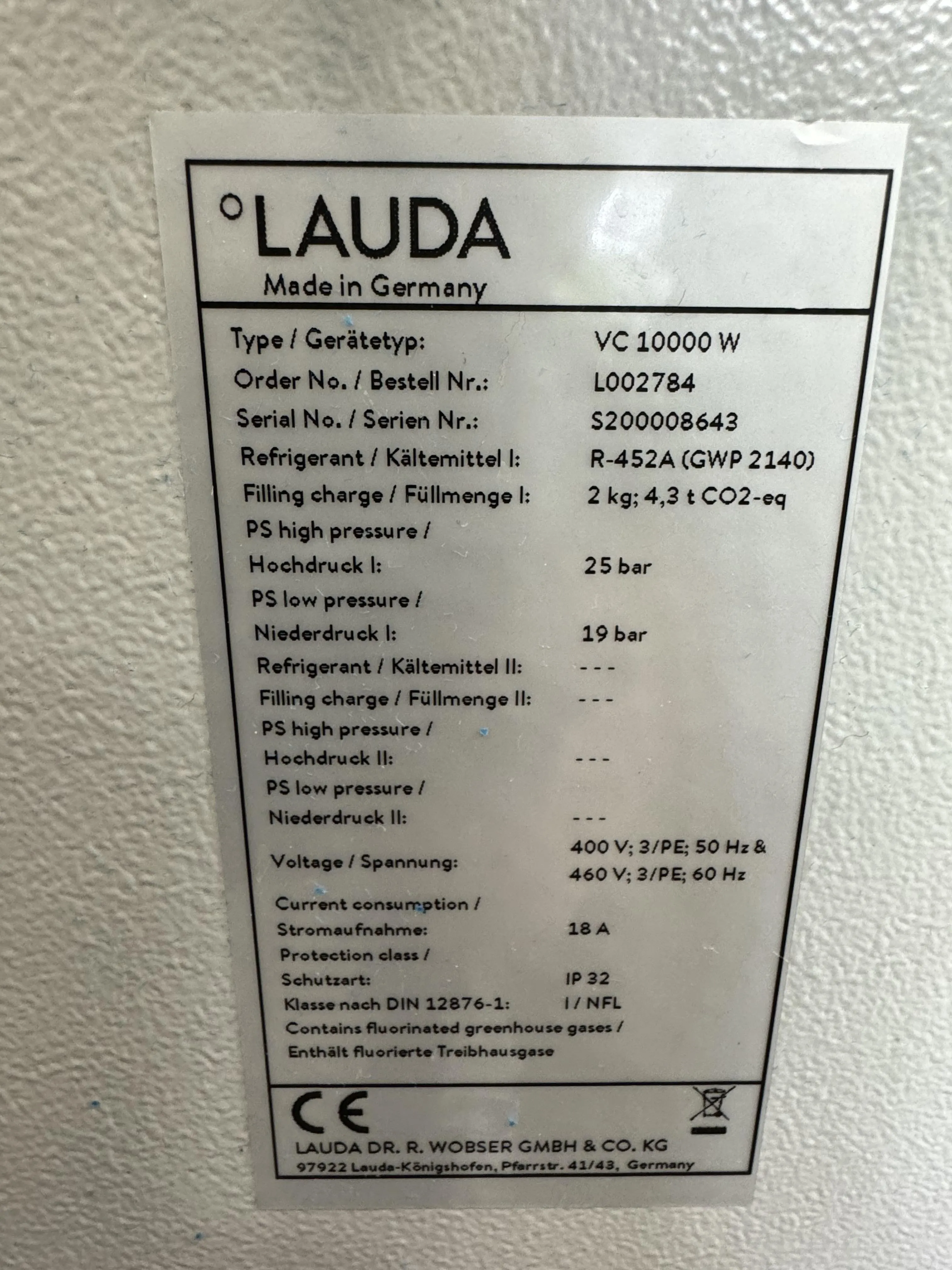 Lauda VC10000W Laboratory Circulation Chiller