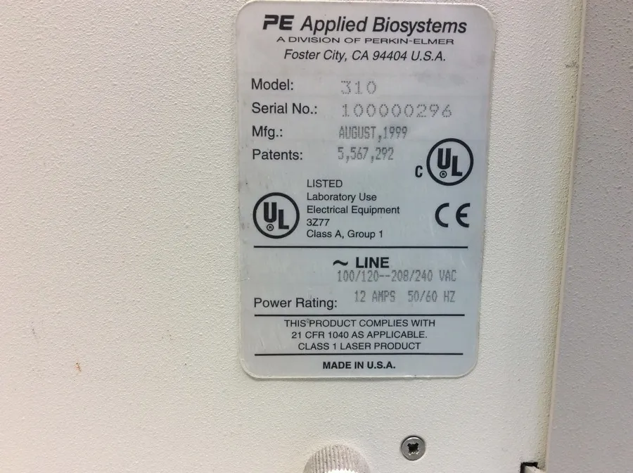 Perkin Elmer ABI PRISM 310 Genetic Analyzer DNA Sequencer