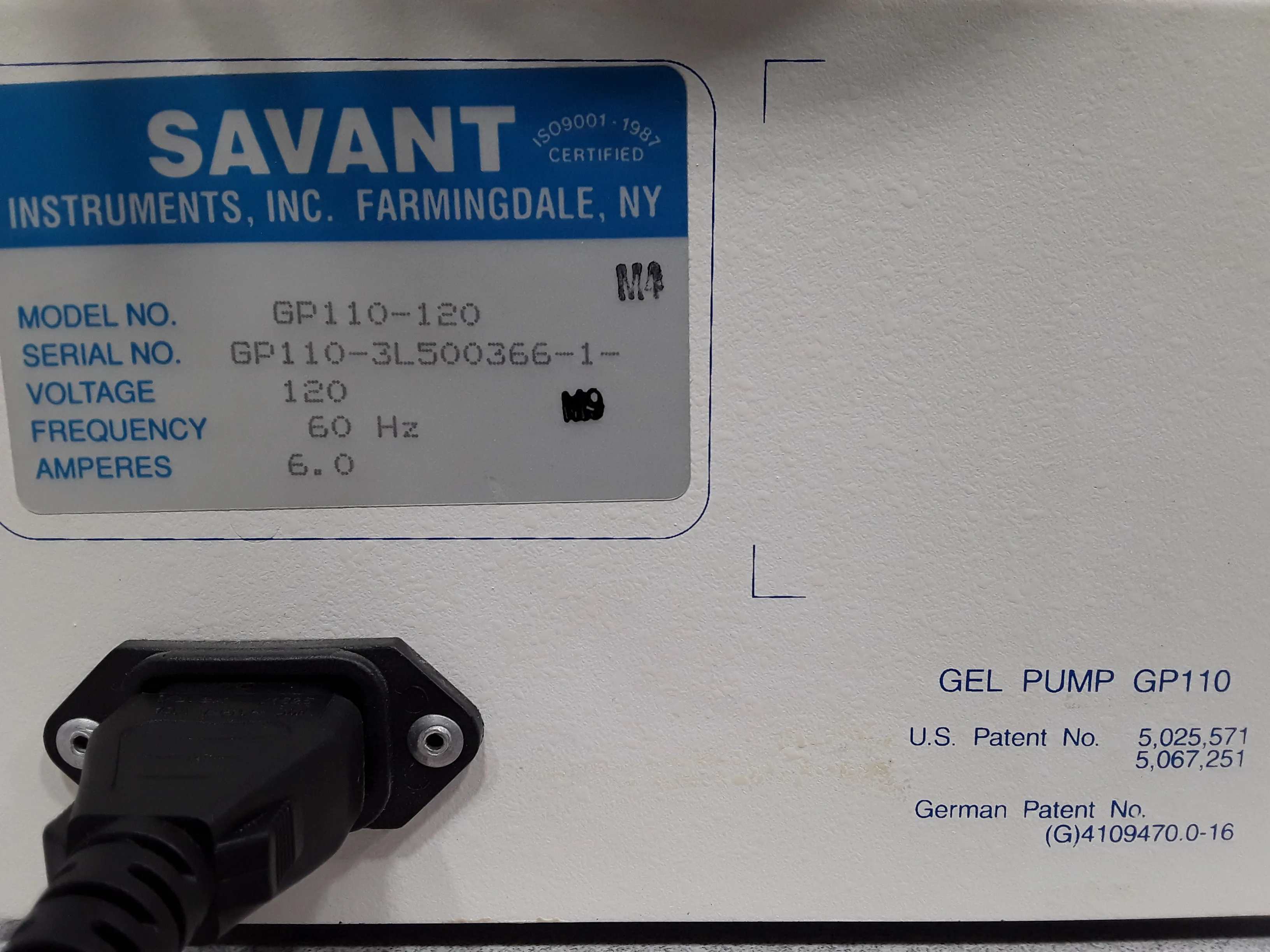 Savant Gel Pump GP110 Oil-Free  Vacuum Pump (Used, 30-Day Warranty)