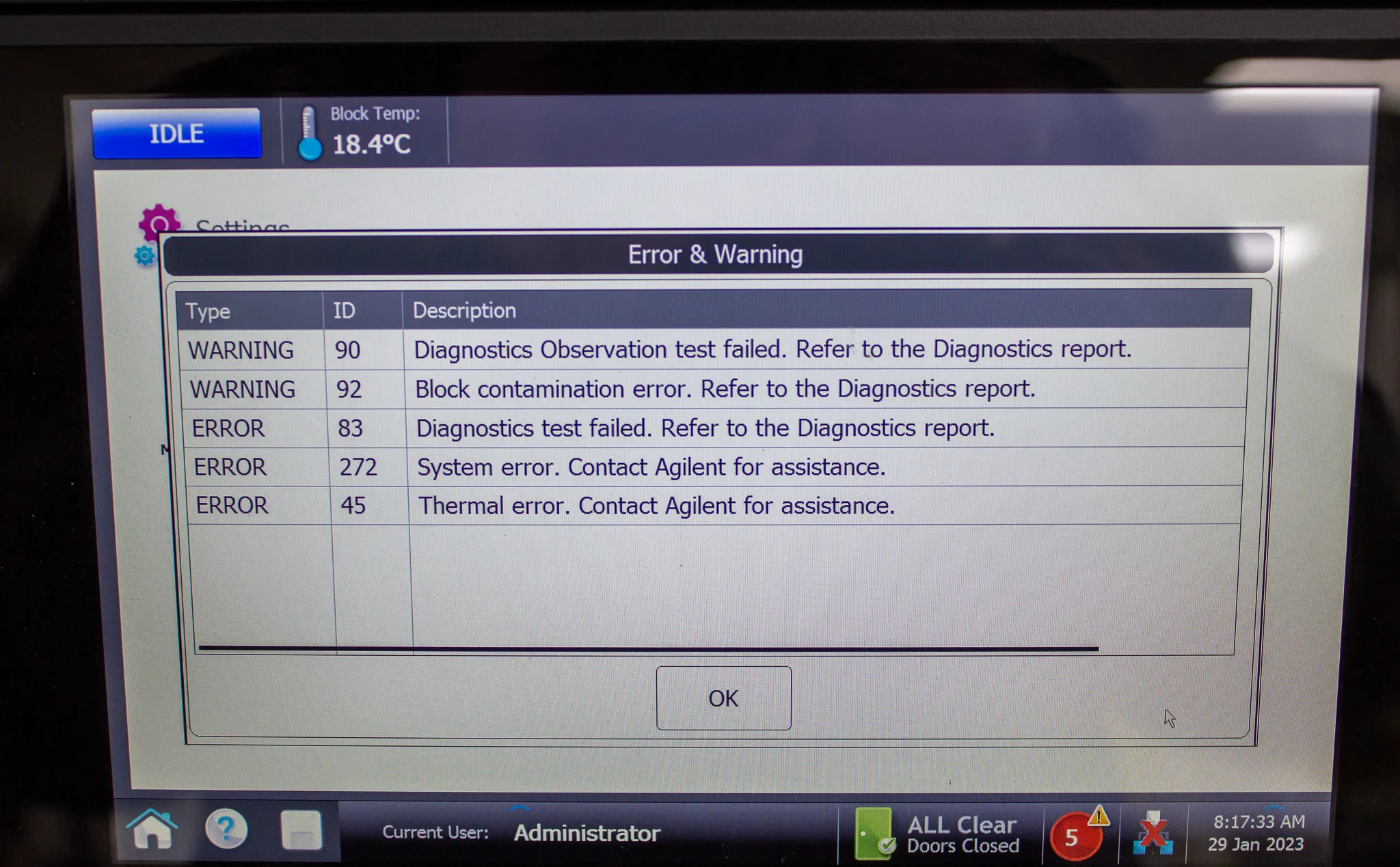 Agilent Technologies AriaMX Real-Time PCR System P/N G8830-64001