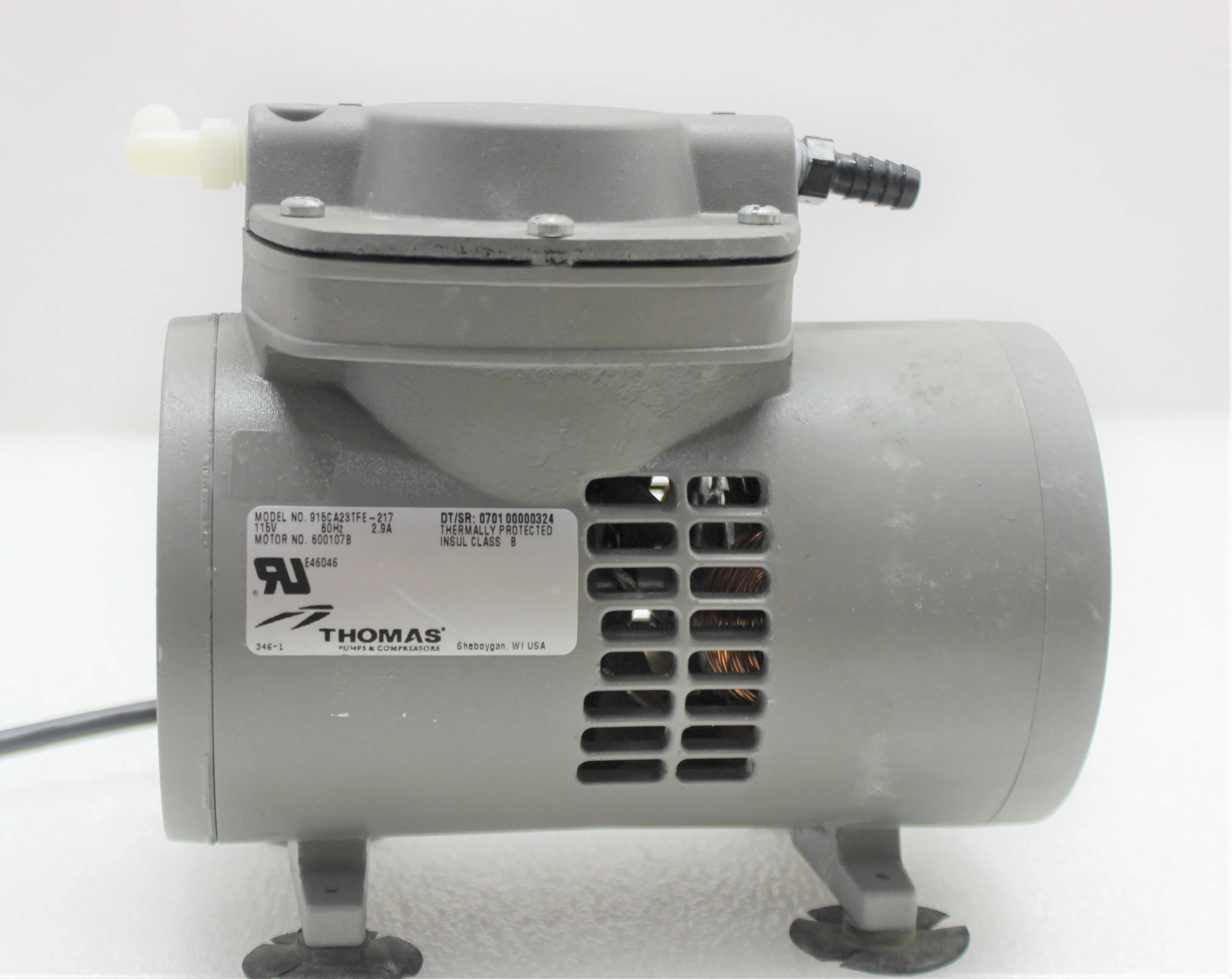 Thomas Compressor Vacuum Pump Model # 915CA23TFE-217