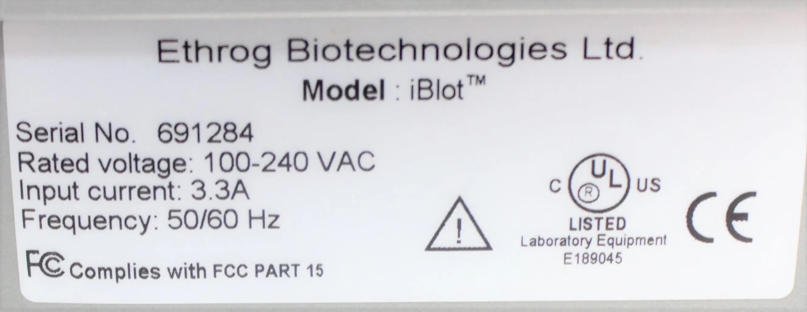 Invitrogen iBlot Dry Blotting System - Gel Transfer Device iBlot Model