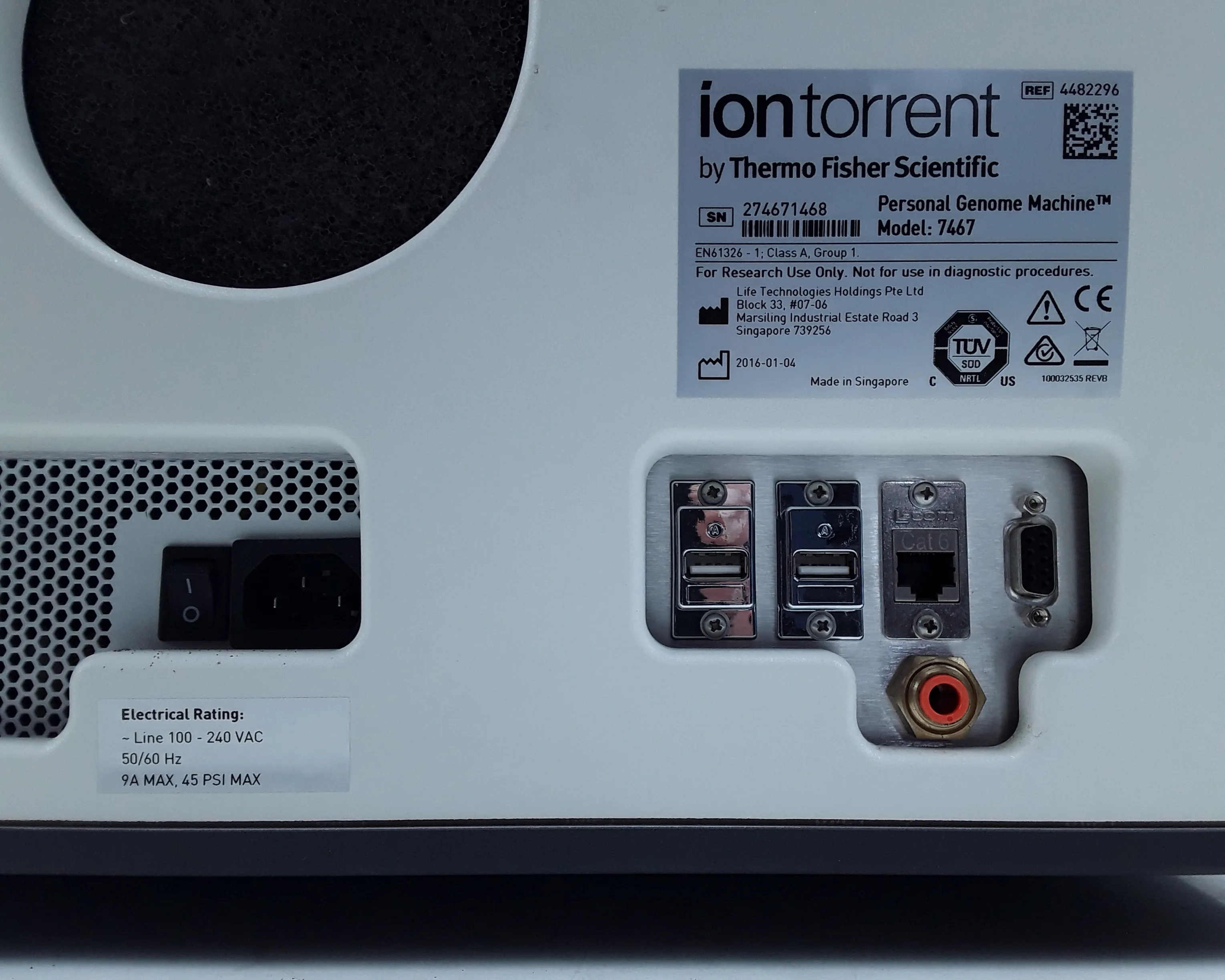 Ion Torrent 7467 Personal Genome PGM System