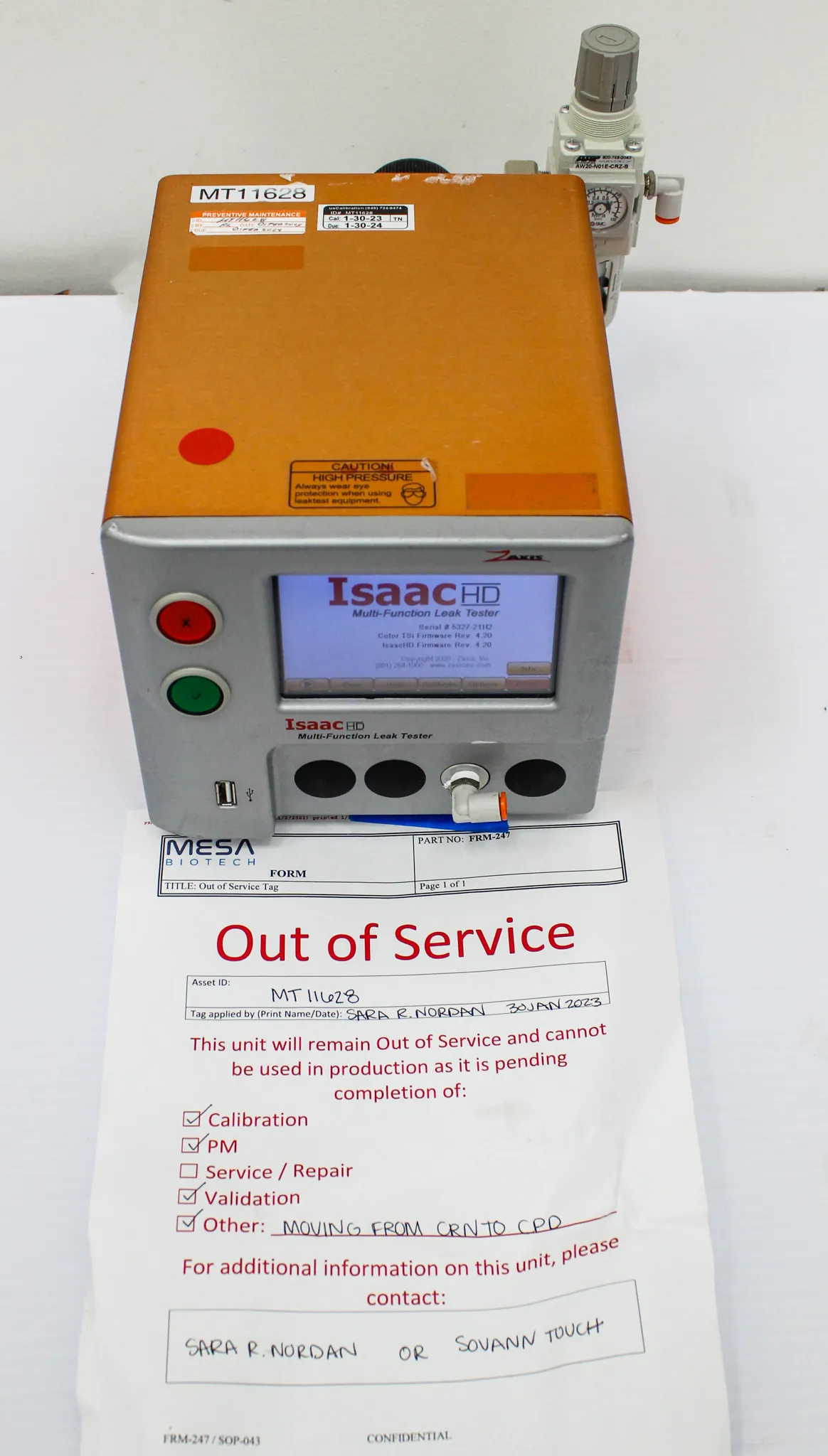 Isaac HD Multi-Function Leak Tester / CPD by Isaac HD